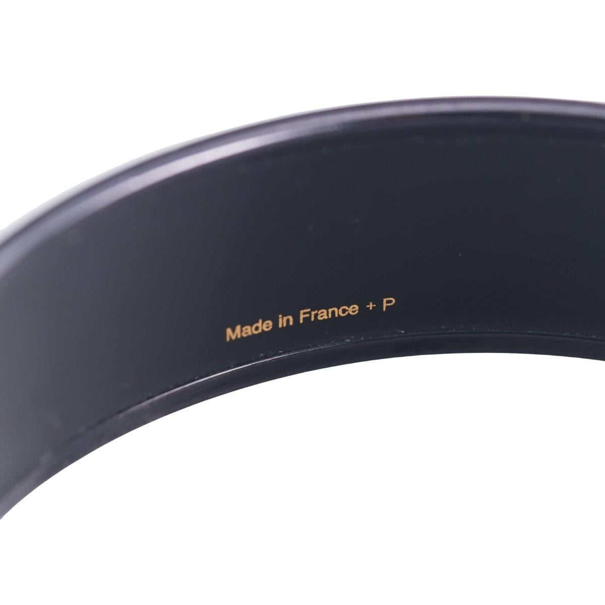 Hermes Enamel Printed Optique Chaine D'Ancre Wide Bracelet