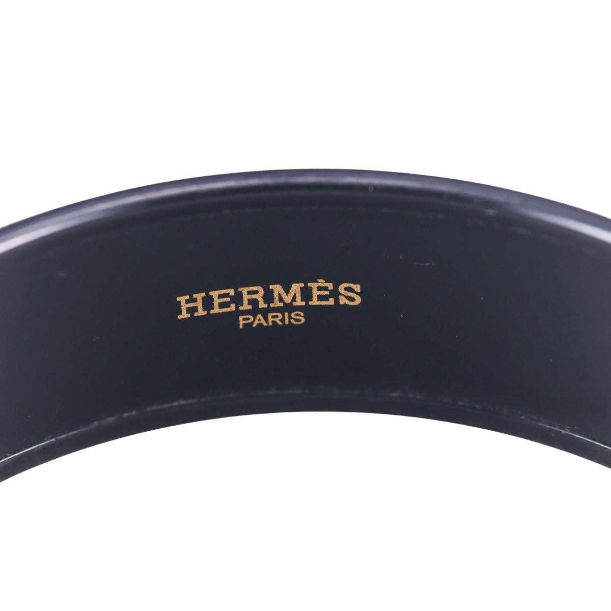 Hermes Enamel Printed Optique Chaine D'Ancre Wide Bracelet
