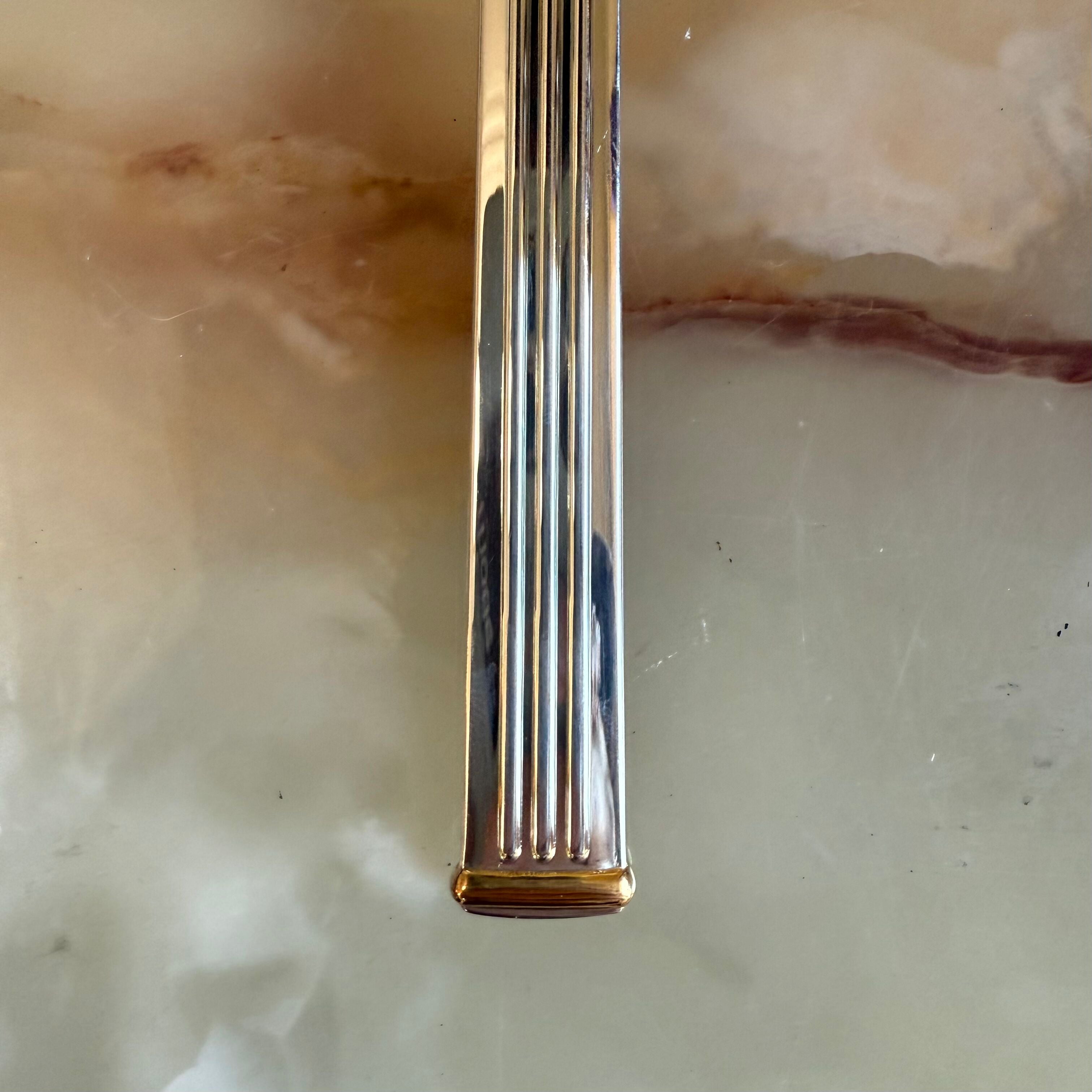 Christofle Triade Gold Rings Silver Plated Dessert Fork Set of 12 1036015