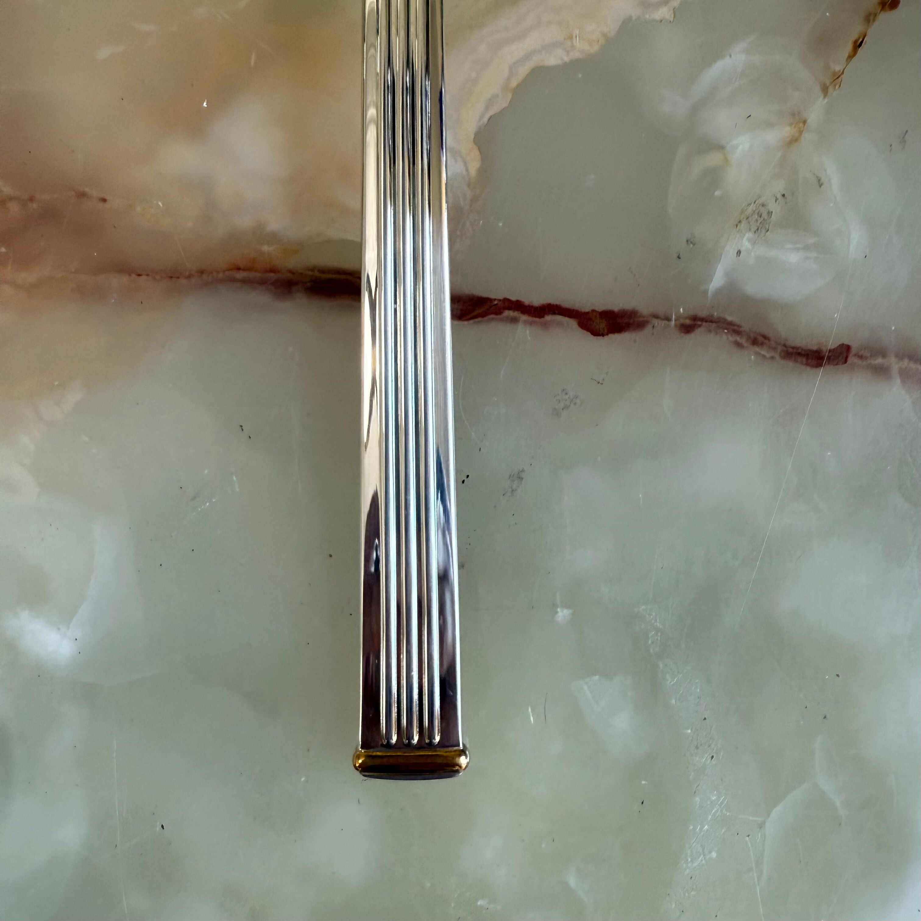 Christofle Triade Gold Rings Silver Plated Fish Fork Set of 12 1036021