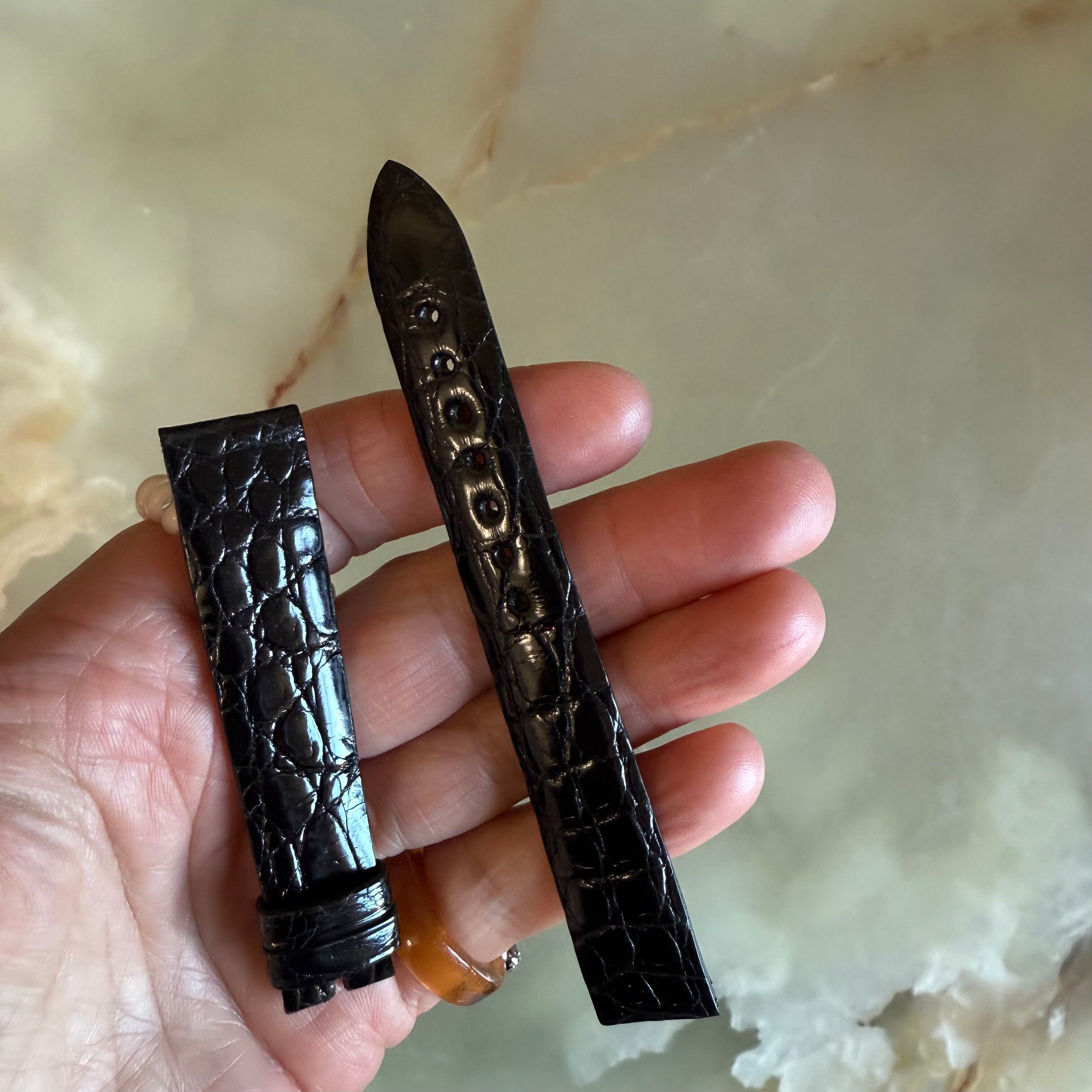 Authentic Breguet Black Crocodile Watch Strap Band 16mm