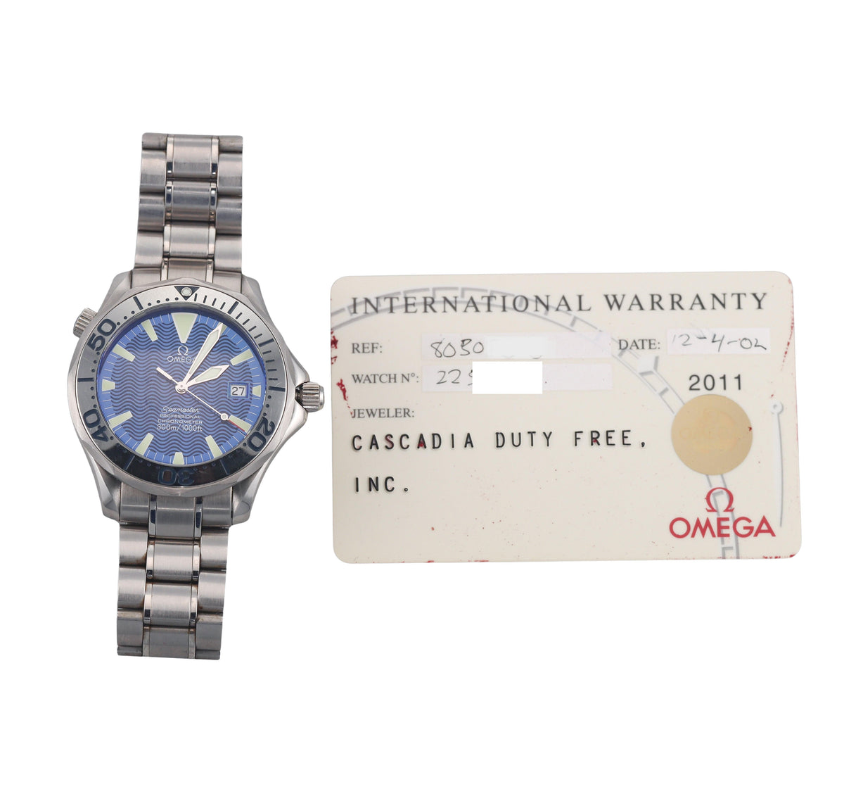 Omega Seamaster Diver 300M Steel Watch 2255.80