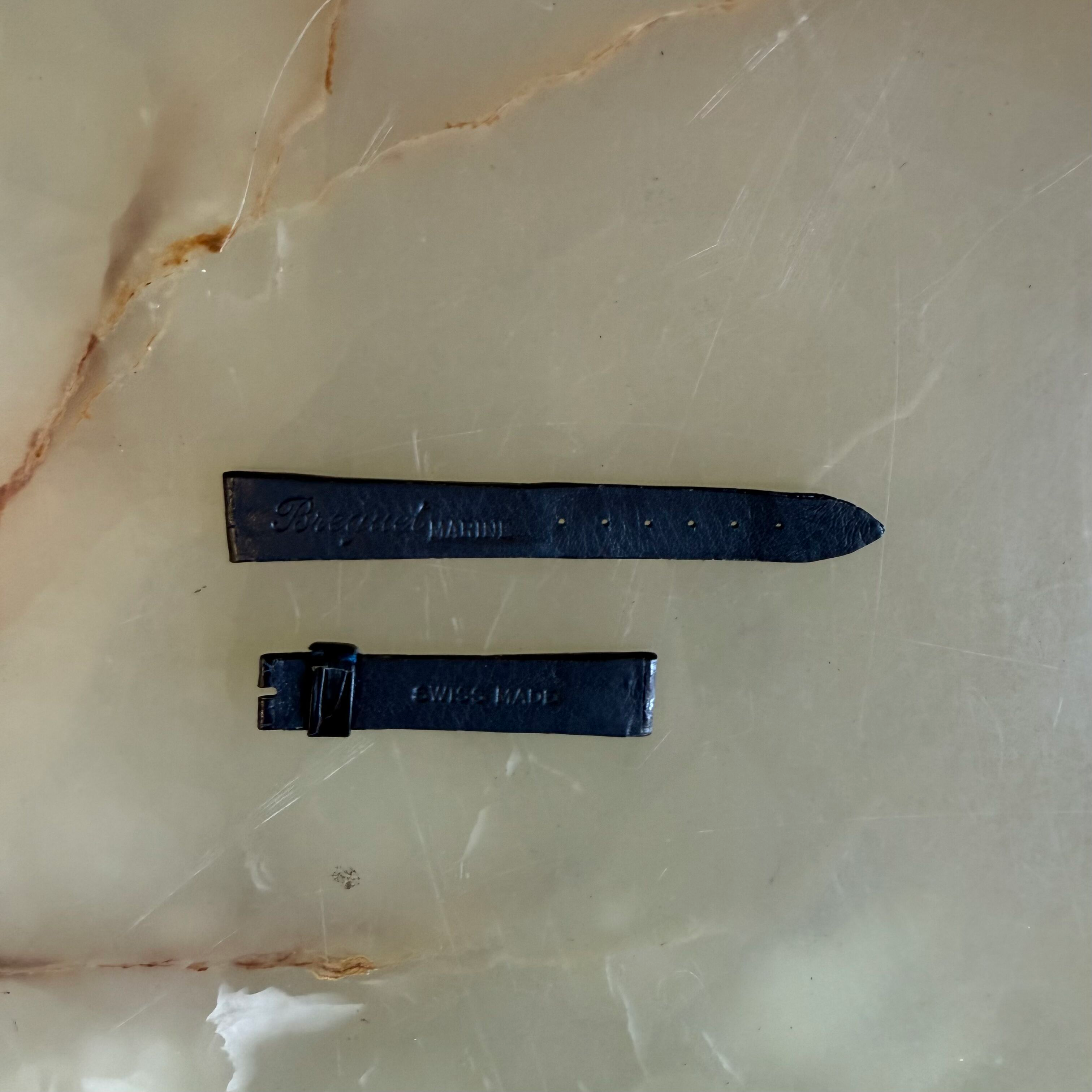 Authentic Breguet Blue Crocodile Watch Strap Band 14mm Padded & Stitched