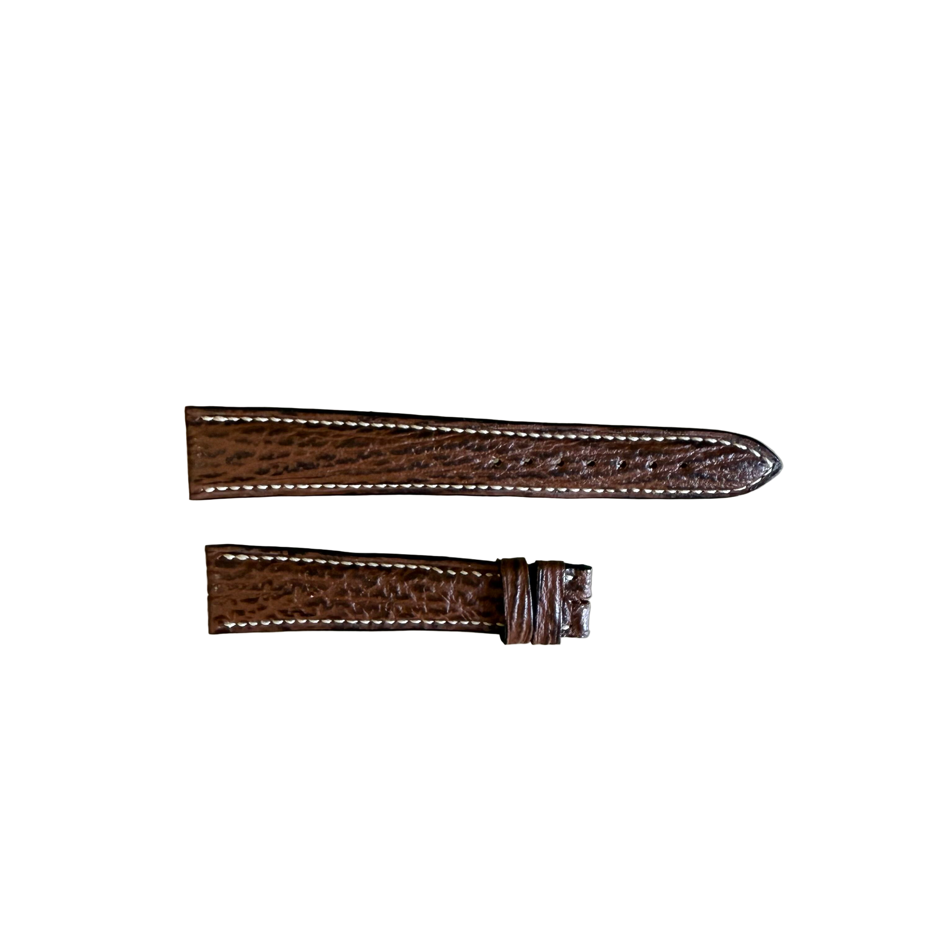 Authentic Breguet Brown Shark Watch Strap Band 17.5mm Padded & Stitched
