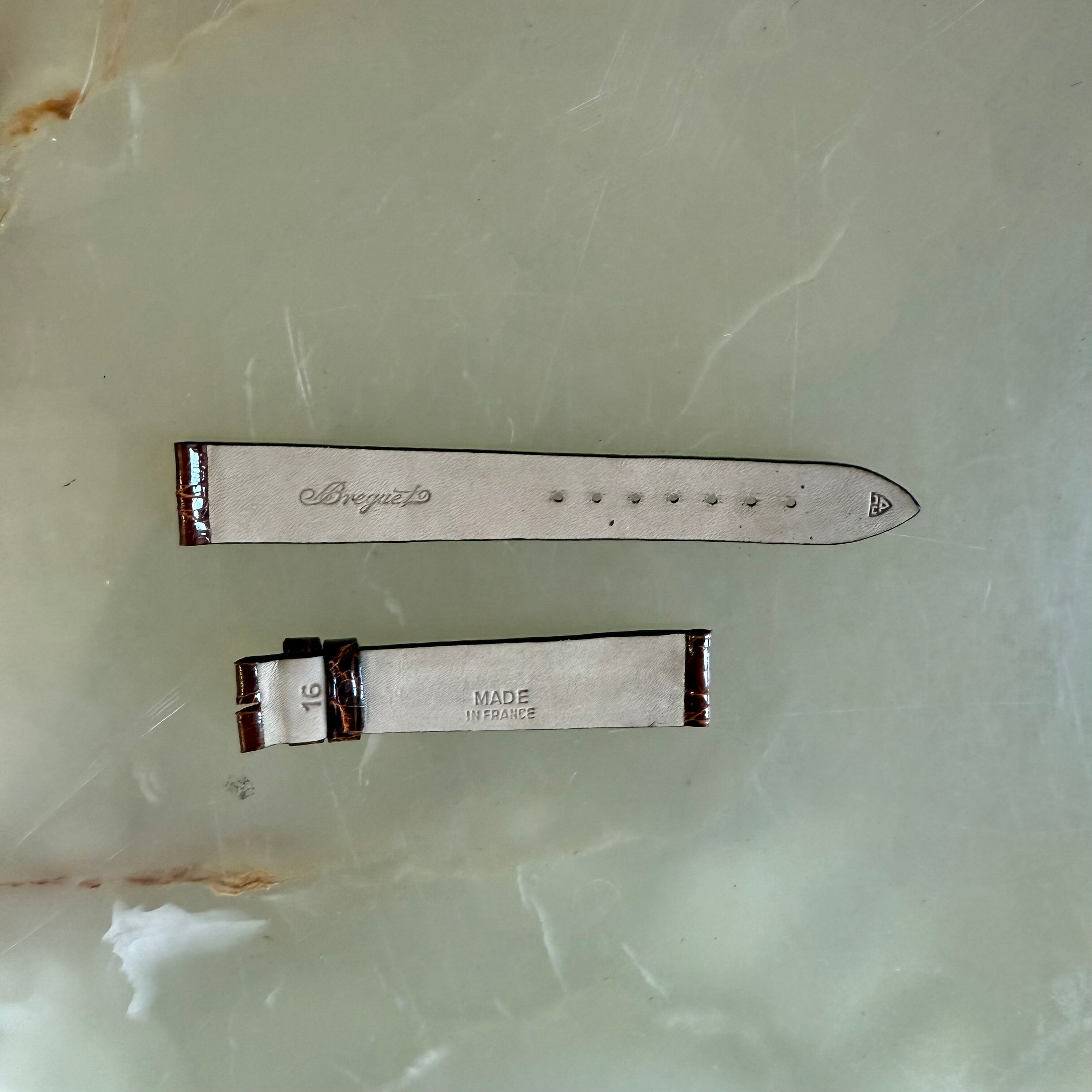 Authentic Breguet Brown Crocodile Watch Strap Band 16mm
