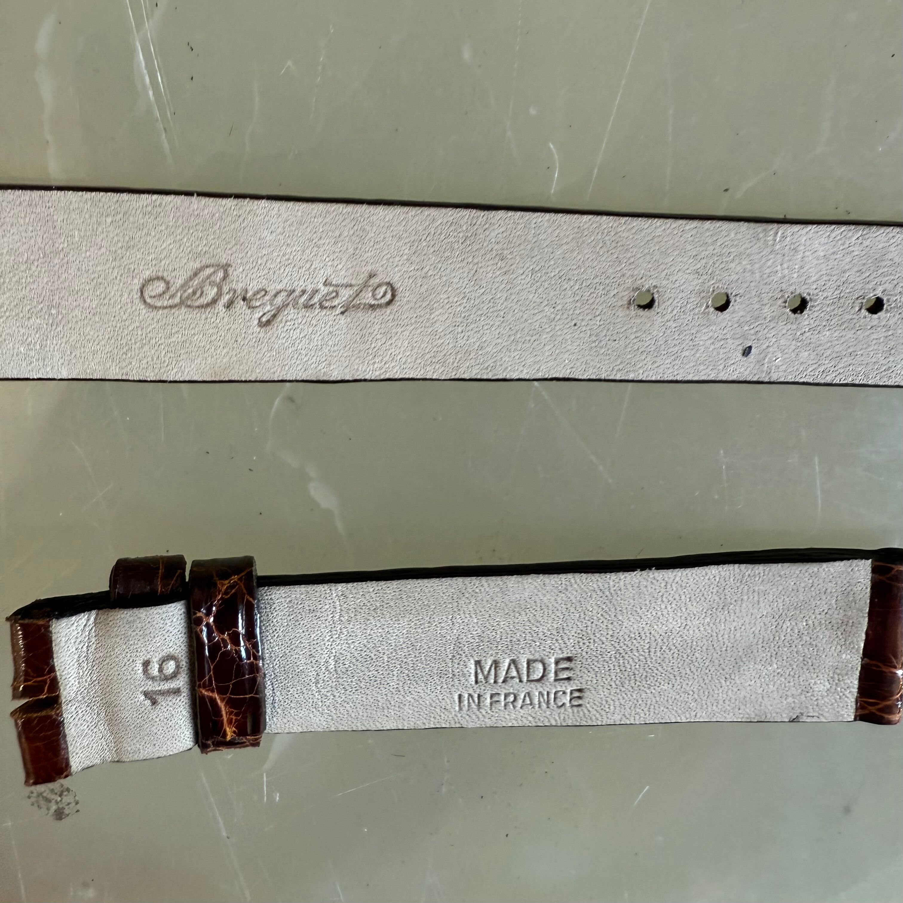 Authentic Breguet Brown Crocodile Watch Strap Band 16mm