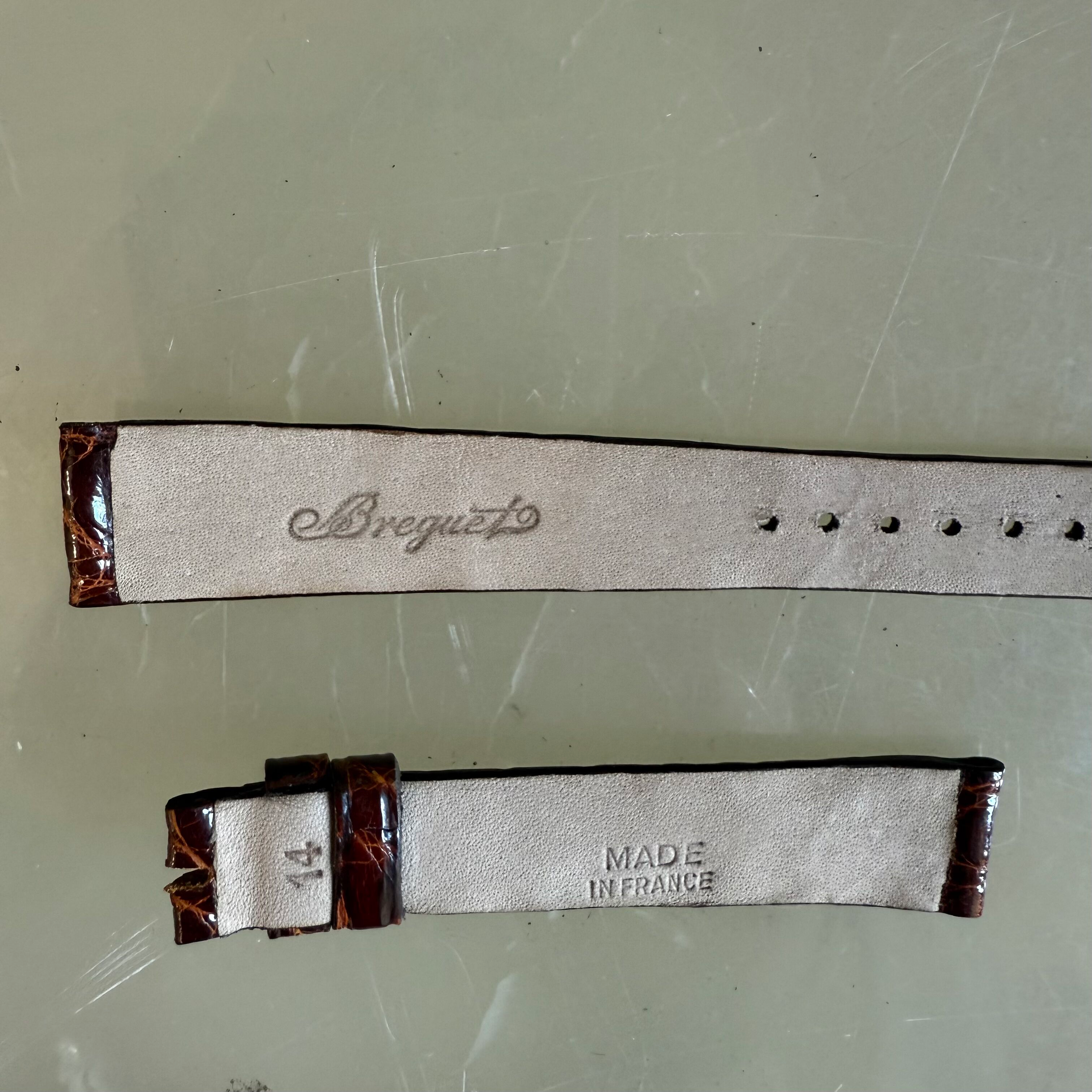 Authentic Breguet Brown Crocodile Watch Strap Band 14mm