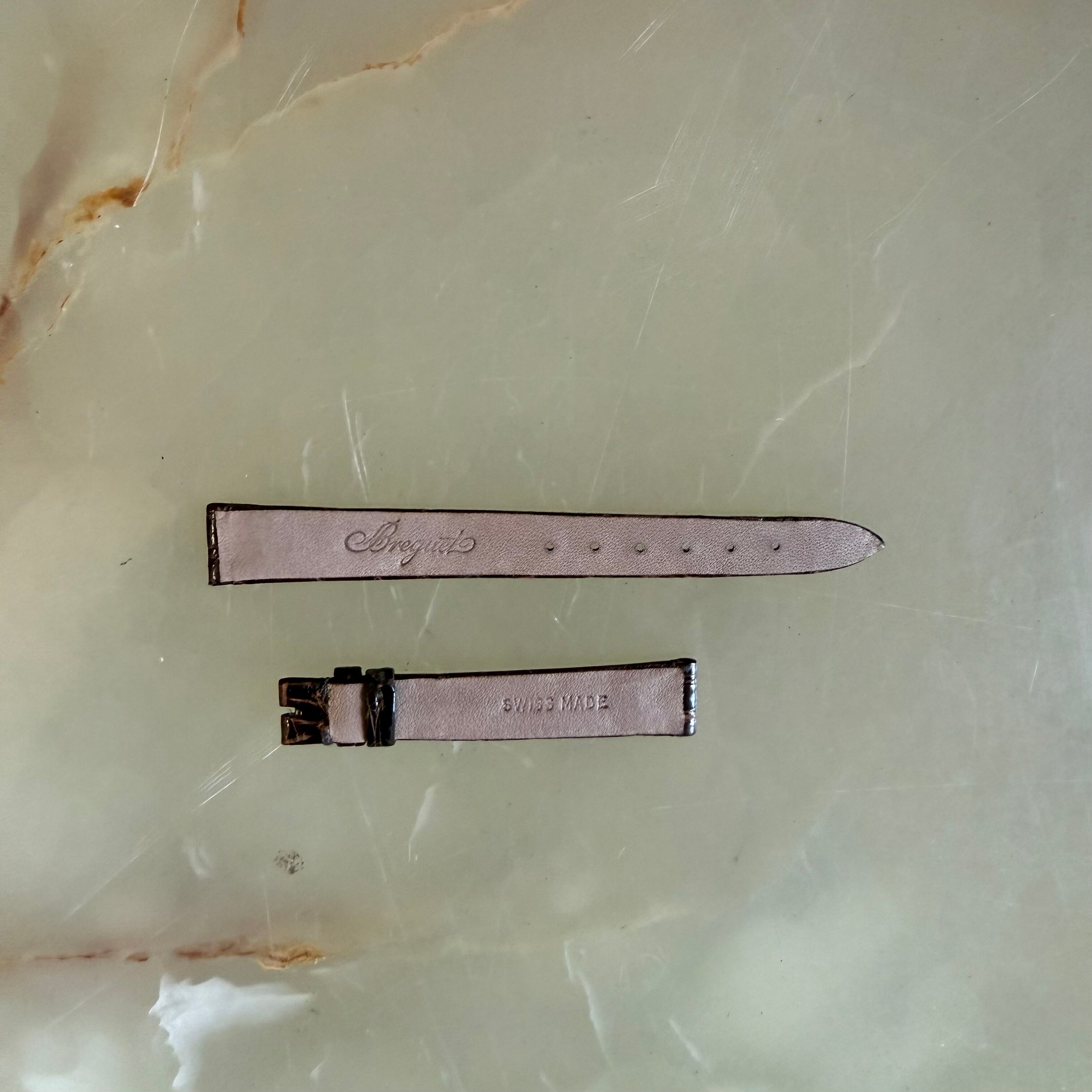 Authentic Breguet Brown Crocodile Watch Strap Band 12.5mm