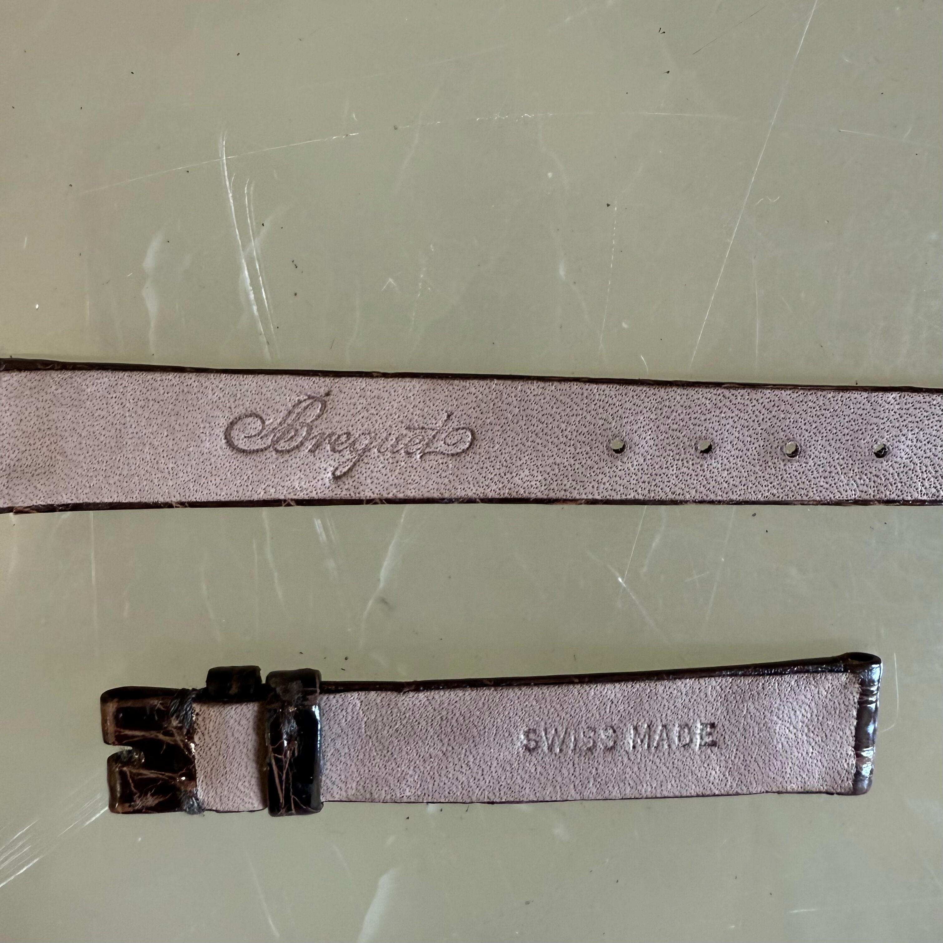 Authentic Breguet Brown Crocodile Watch Strap Band 12.5mm