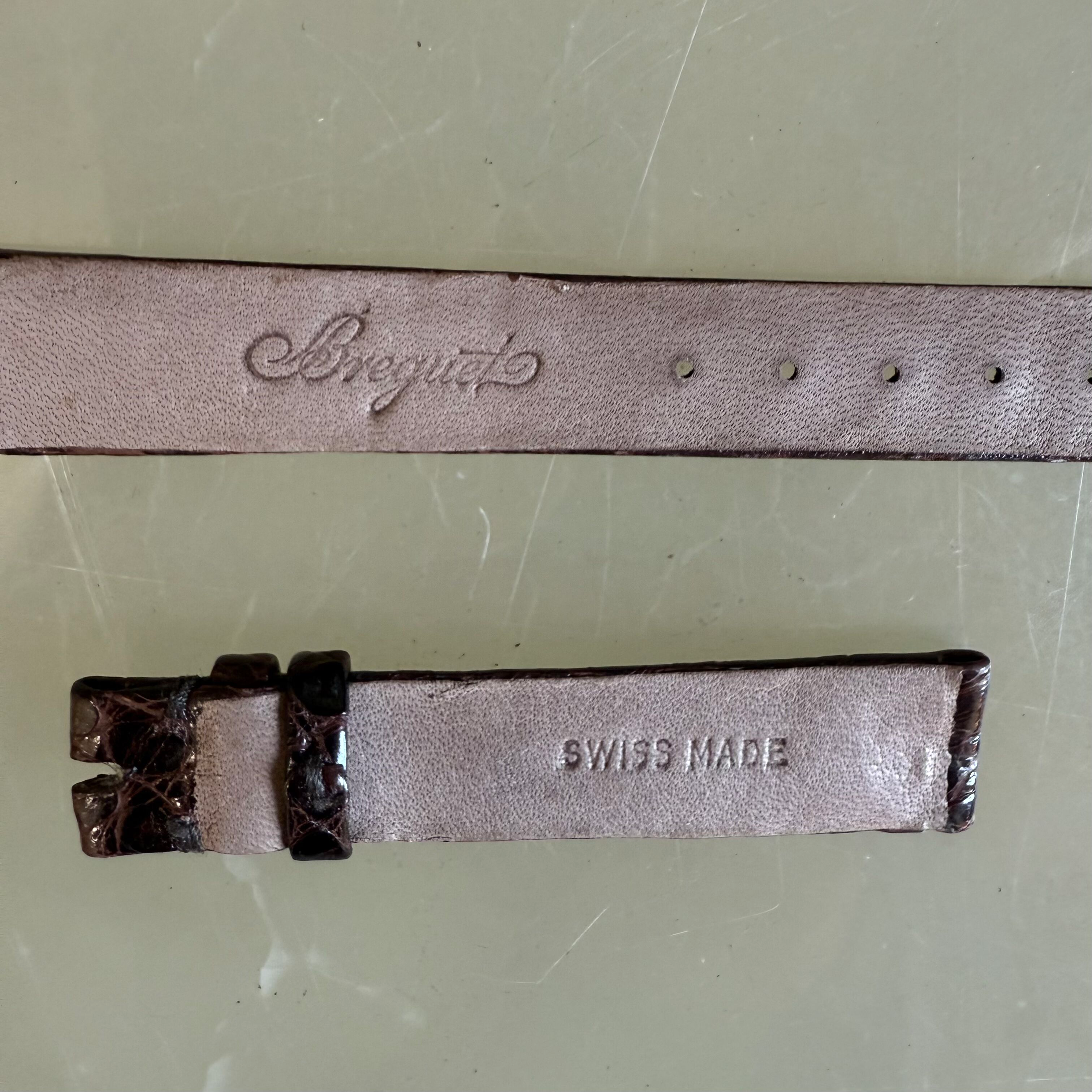 Authentic Breguet Brown Crocodile Watch Strap Band 14.5mm
