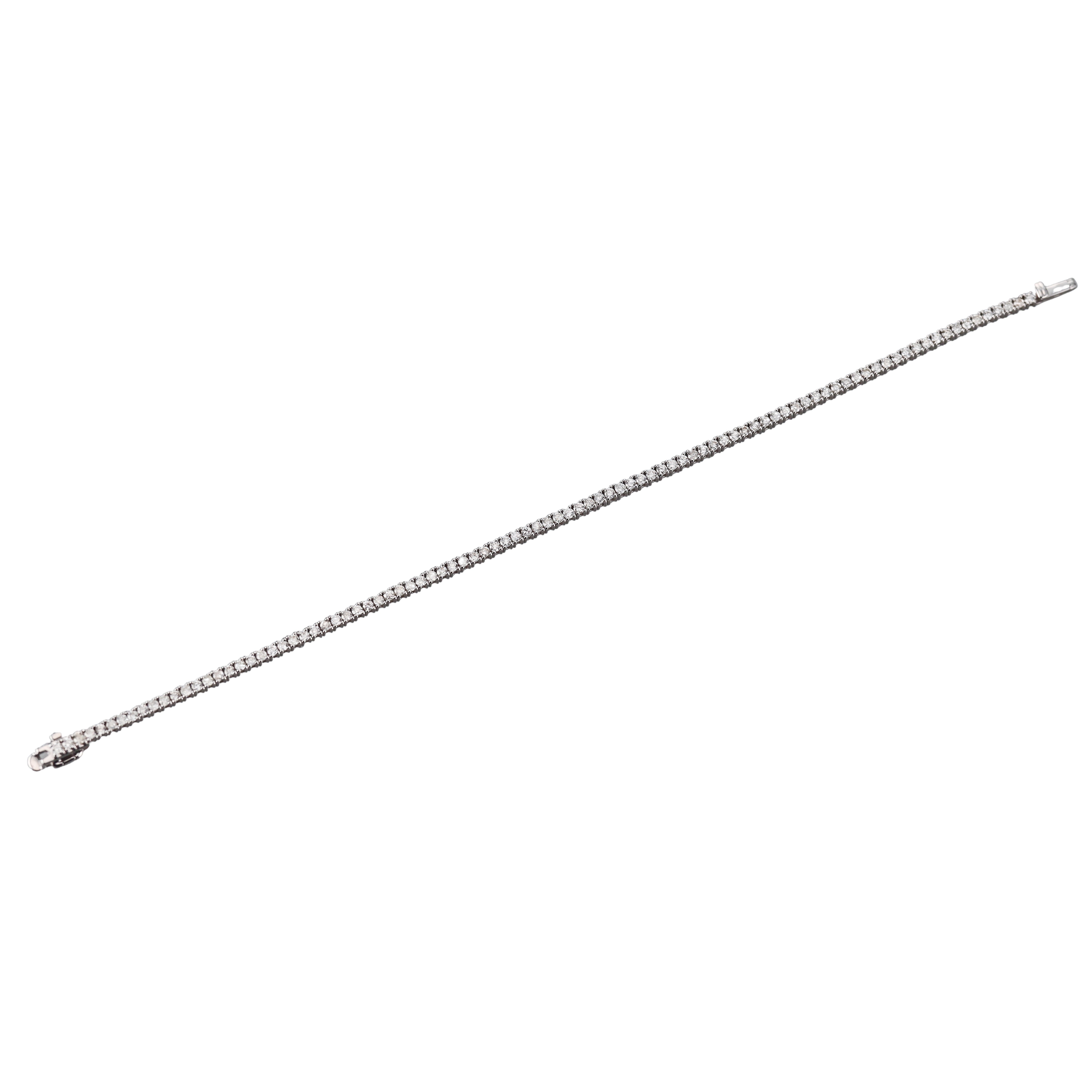 14k White Gold 2.00ctw Diamond Tennis Bracelet