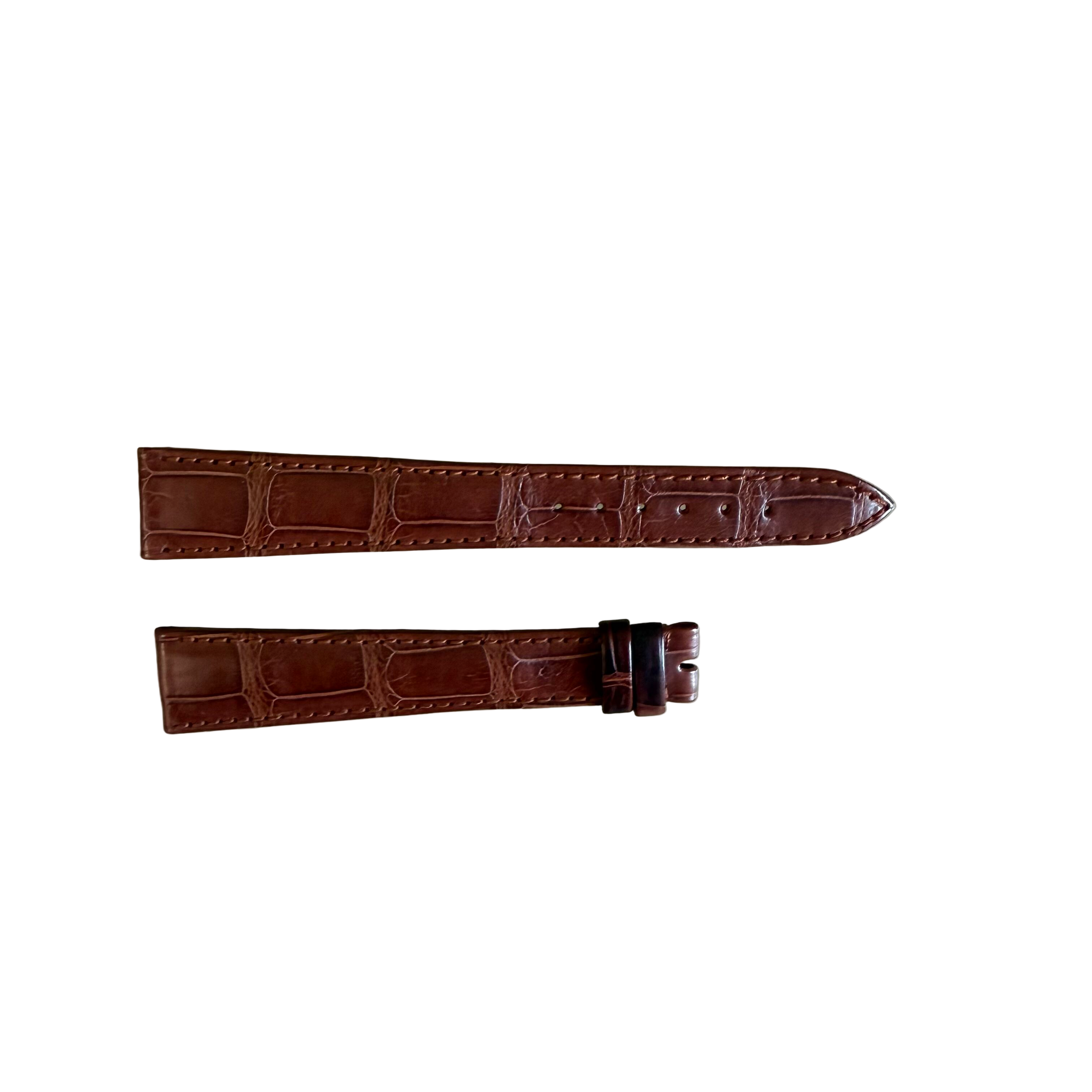 Authentic Breguet Brown Crocodile Watch Strap Band 18mm Padded & Stitched