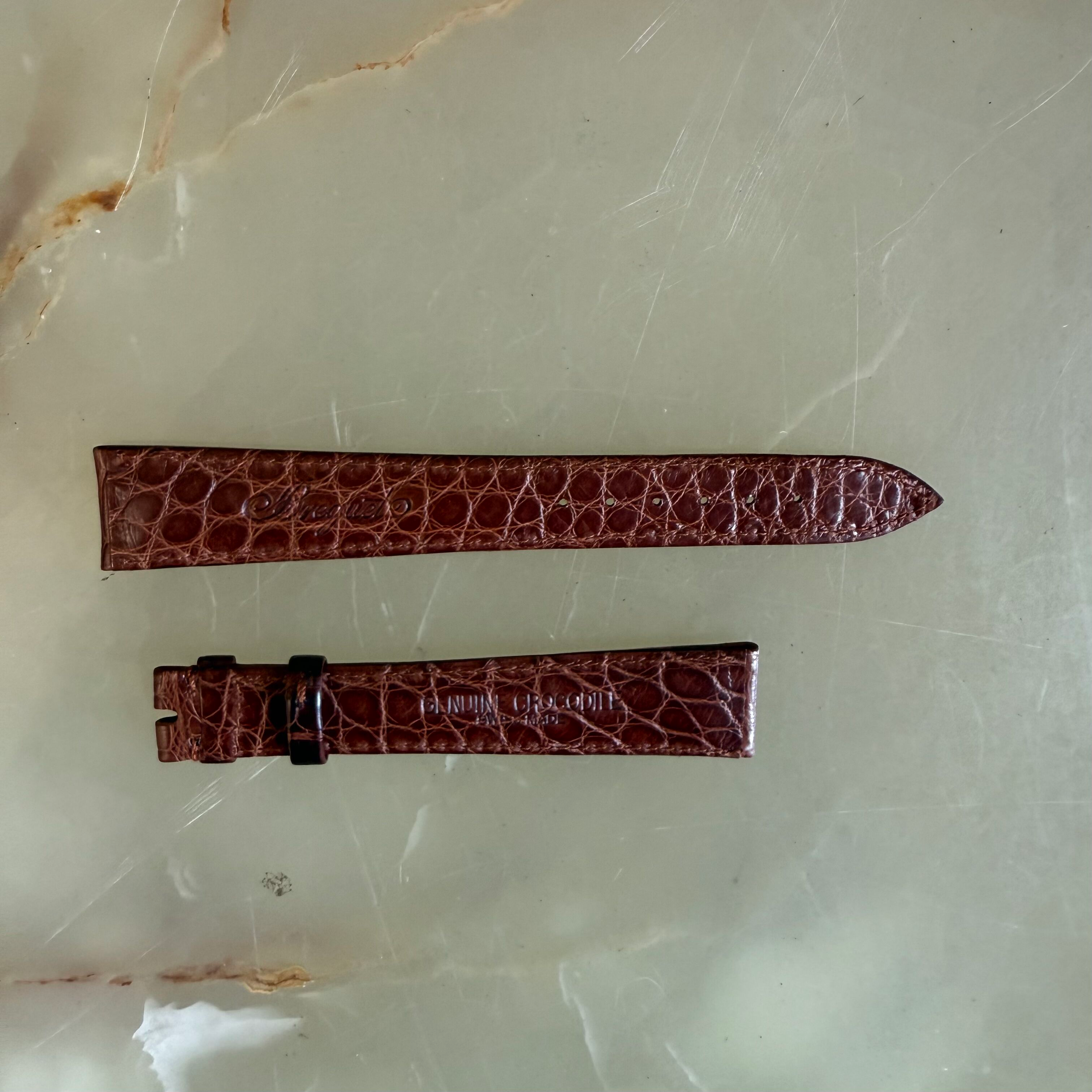 Authentic Breguet Brown Crocodile Watch Strap Band 18mm Padded & Stitched