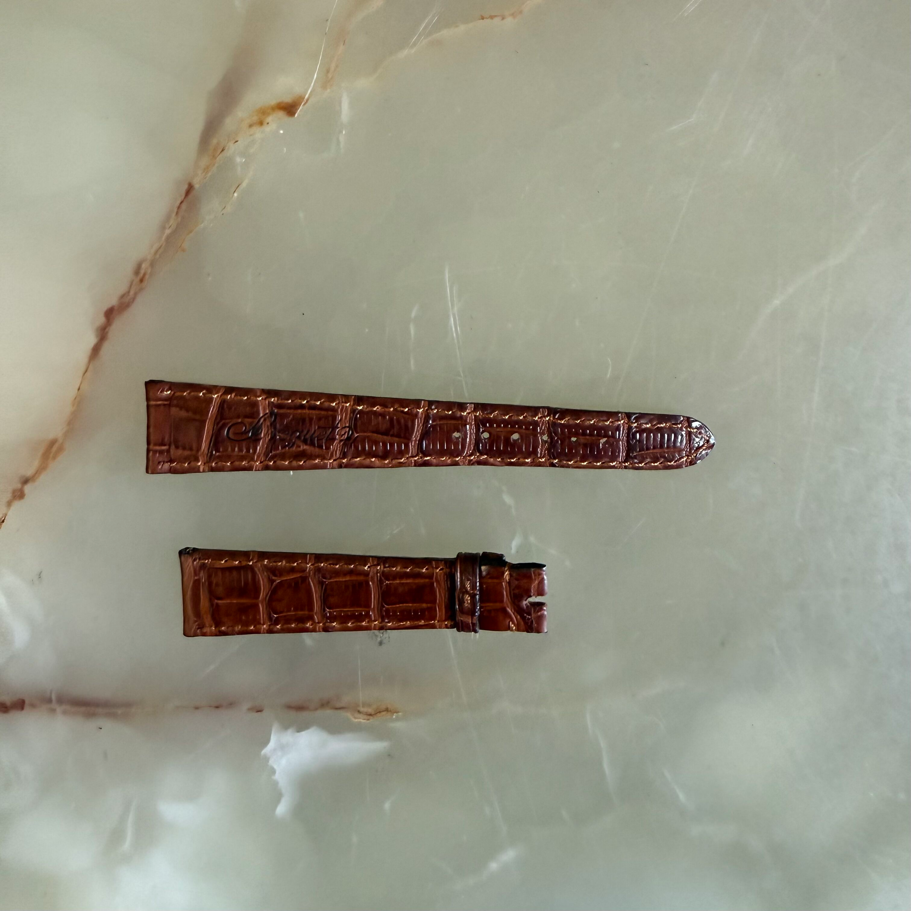 Authentic Breguet Brown Crocodile Watch Strap Band 18mm Stitched