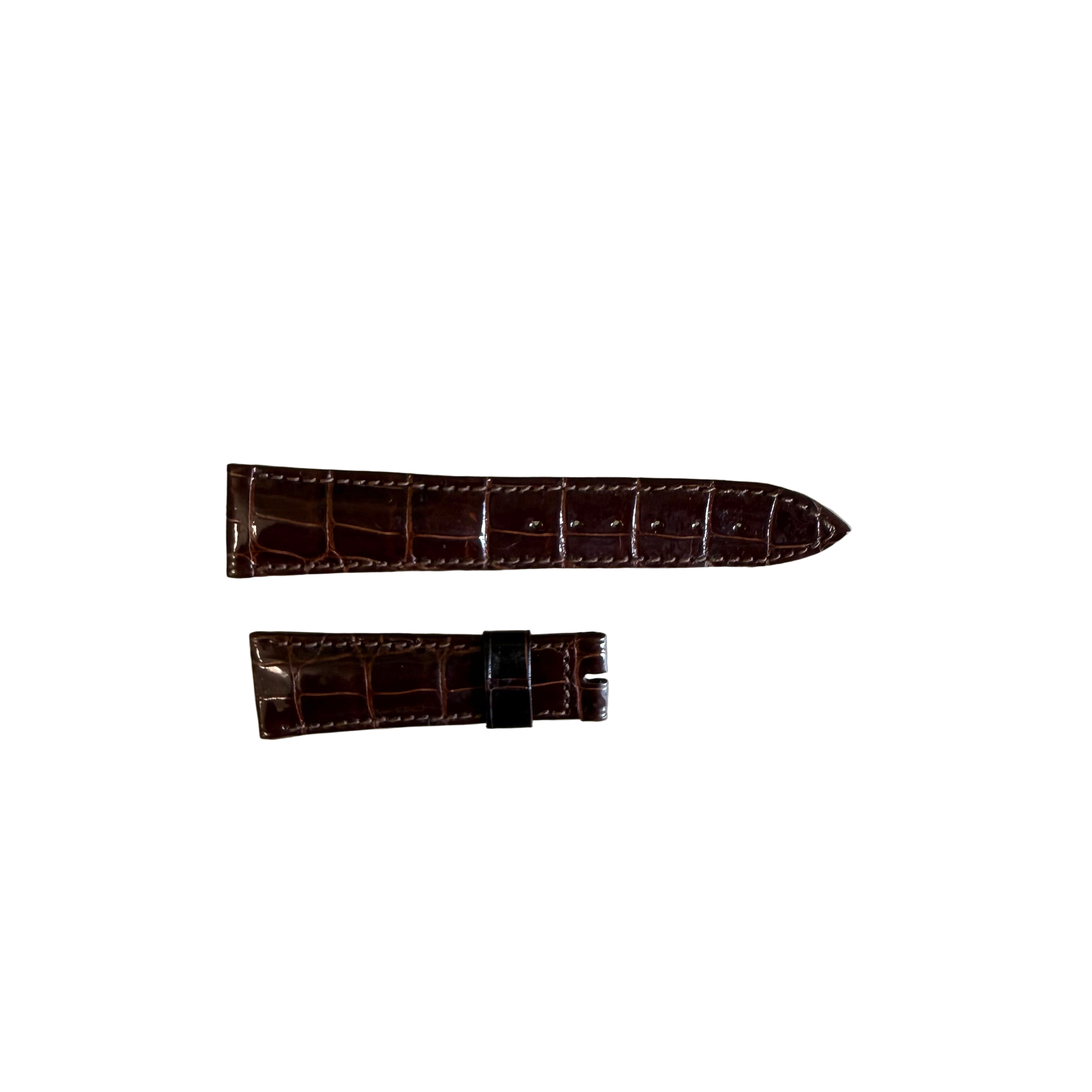 Authentic Breguet Brown Crocodile Watch Strap Band 19mm Padded & Stitched