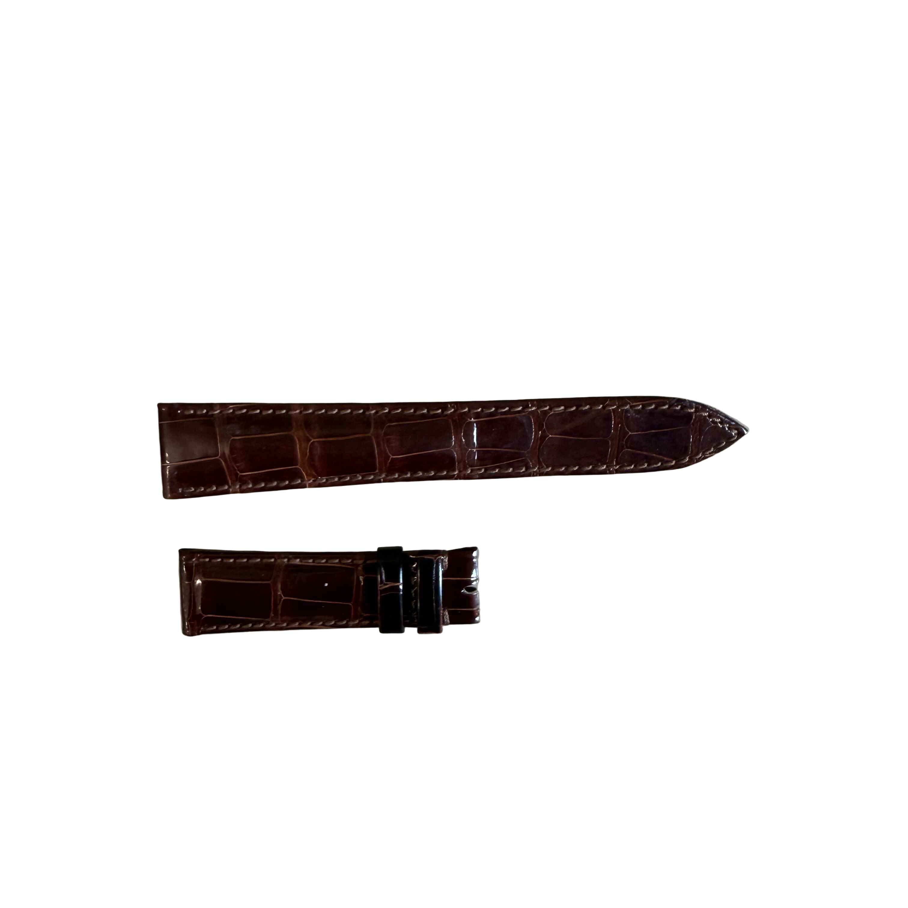 Authentic Breguet Brown Crocodile Watch Strap Band 18.5mm Padded & Stitched