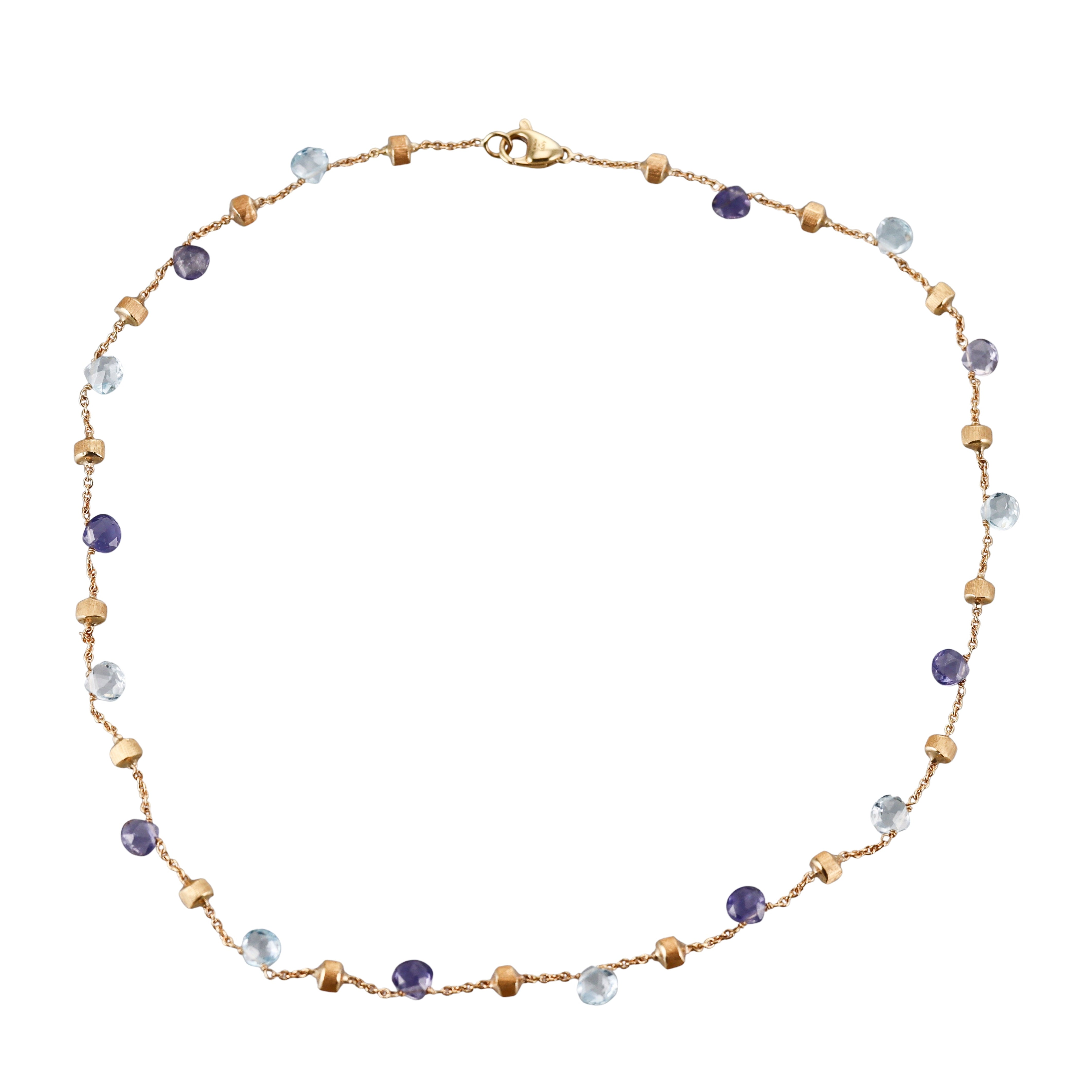 Marco Bicego Paradise 18k Single-Strand Topaz and lolite Necklace