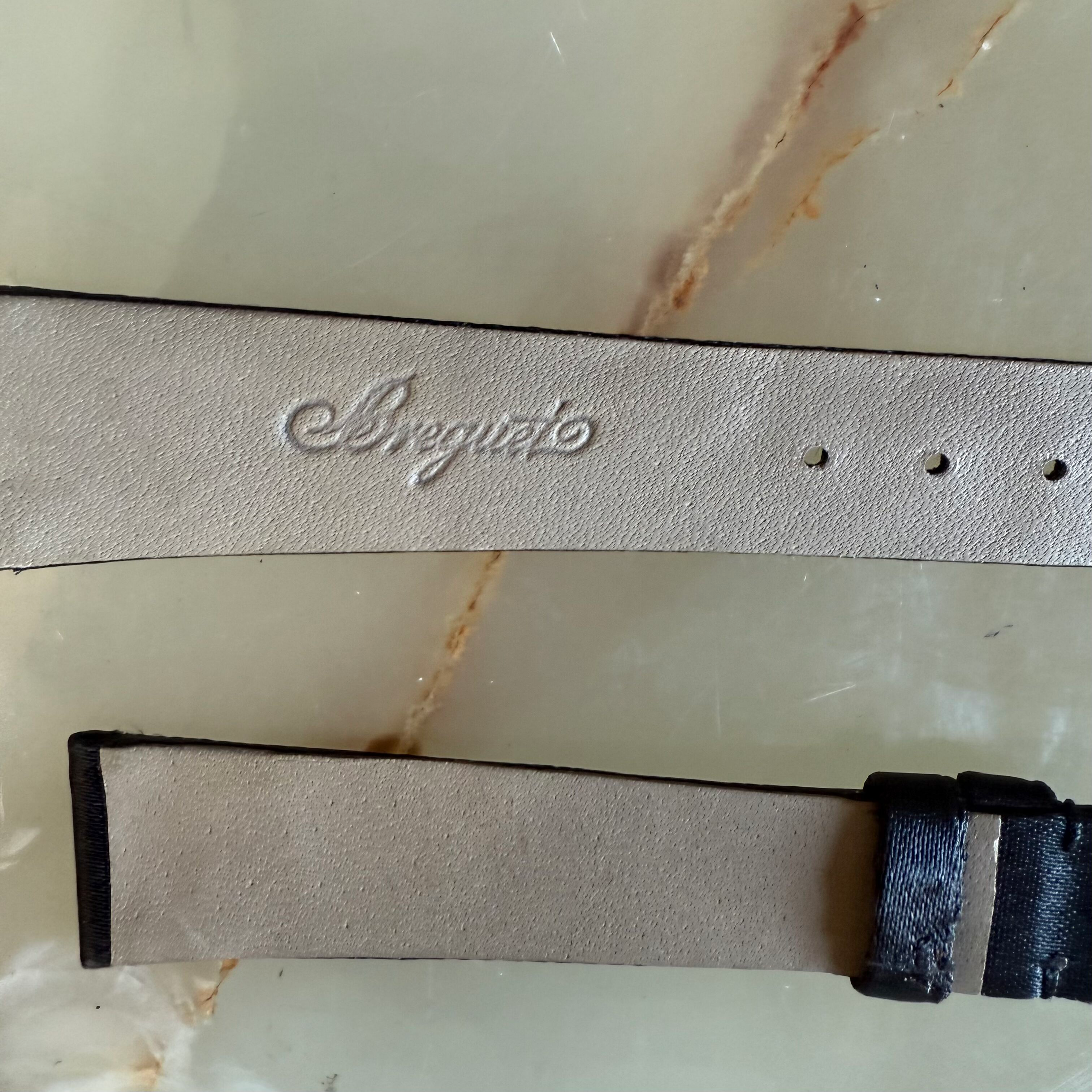 Authentic Breguet Black Satin Watch Strap Band 18mm