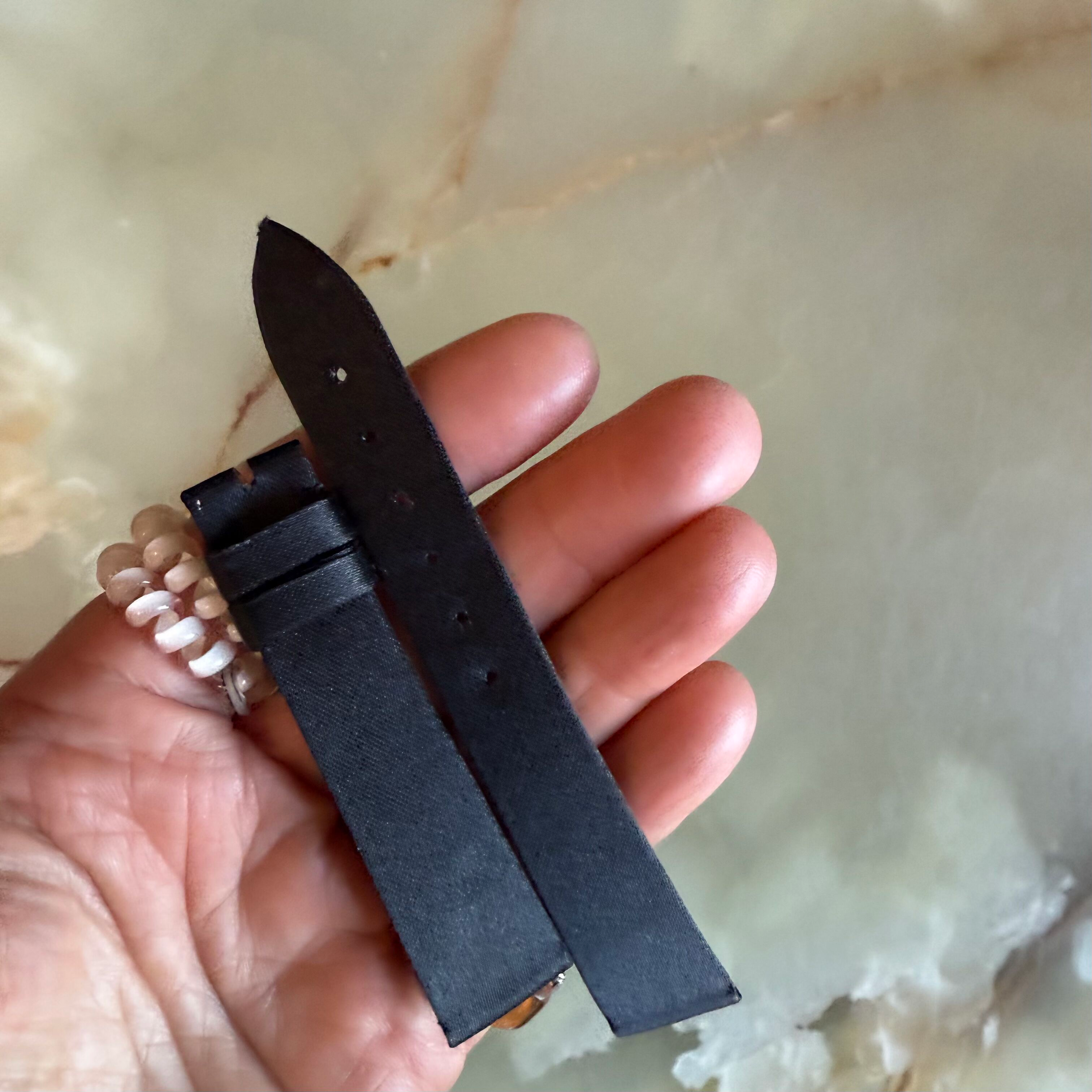 Authentic Breguet Black Satin Watch Strap Band 18mm