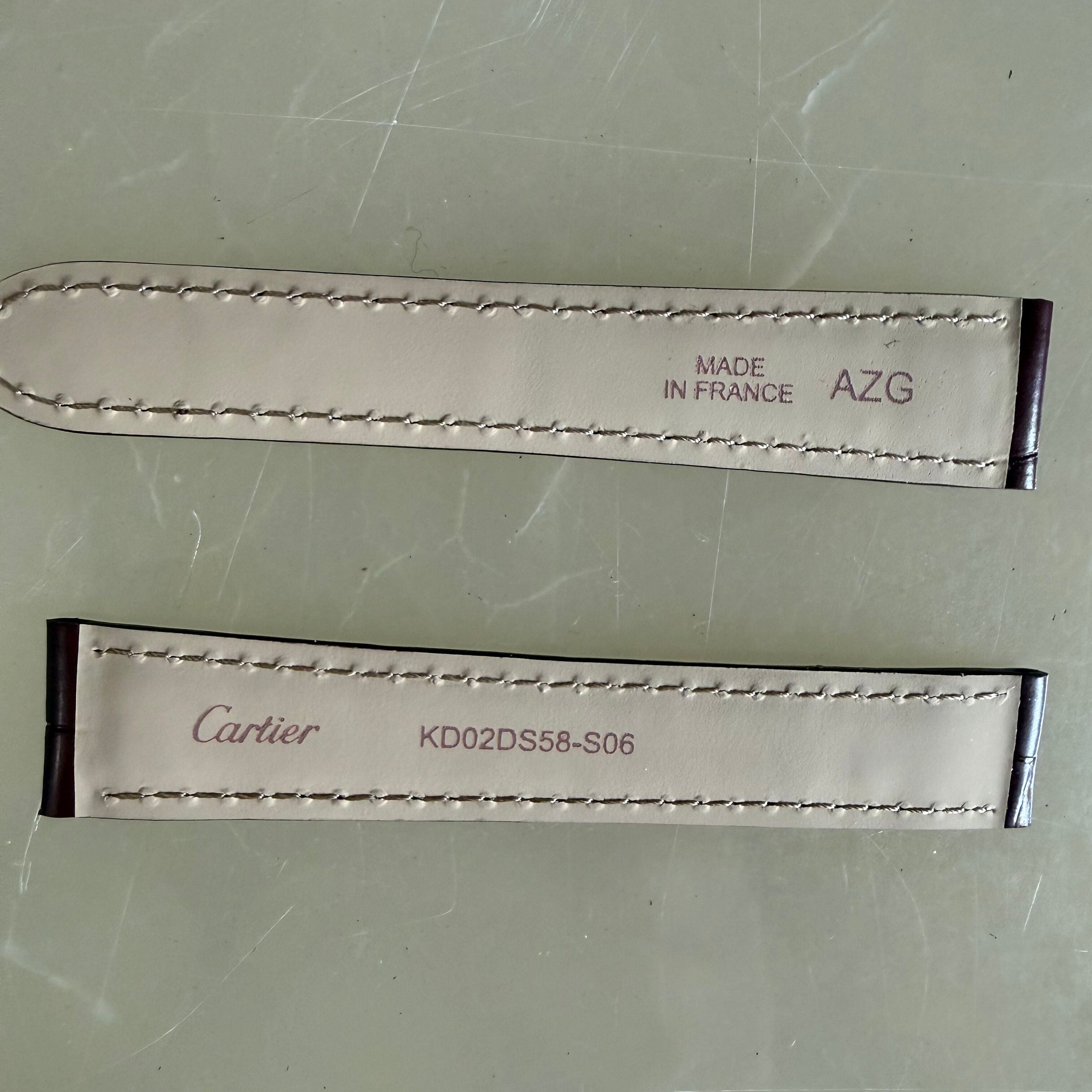 Authentic Cartier Burgundy Alligator Watch Strap Band 16mm KD02DS58-S06