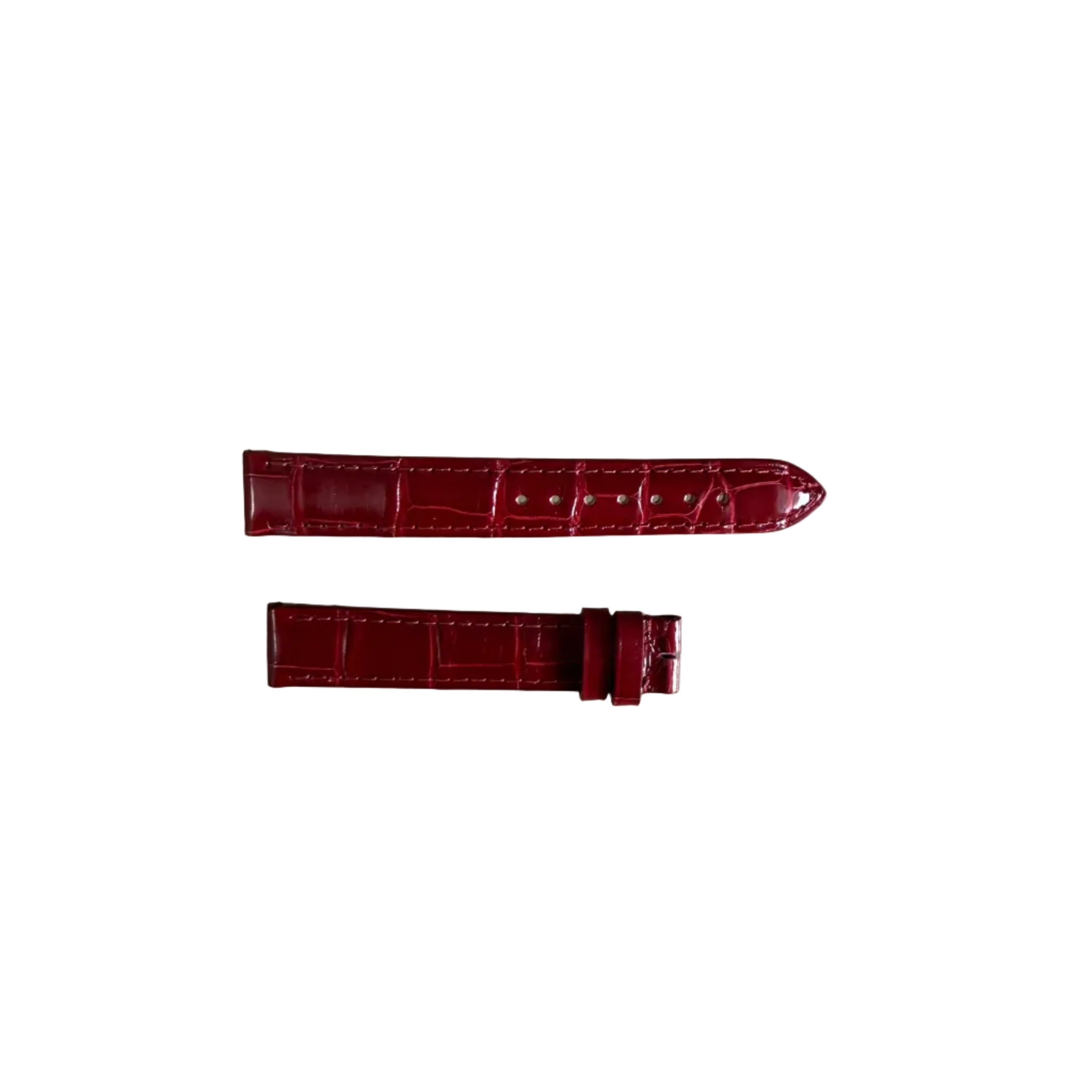 Authentic Cartier Red Alligator Watch Strap Band 15mm KD53AR13