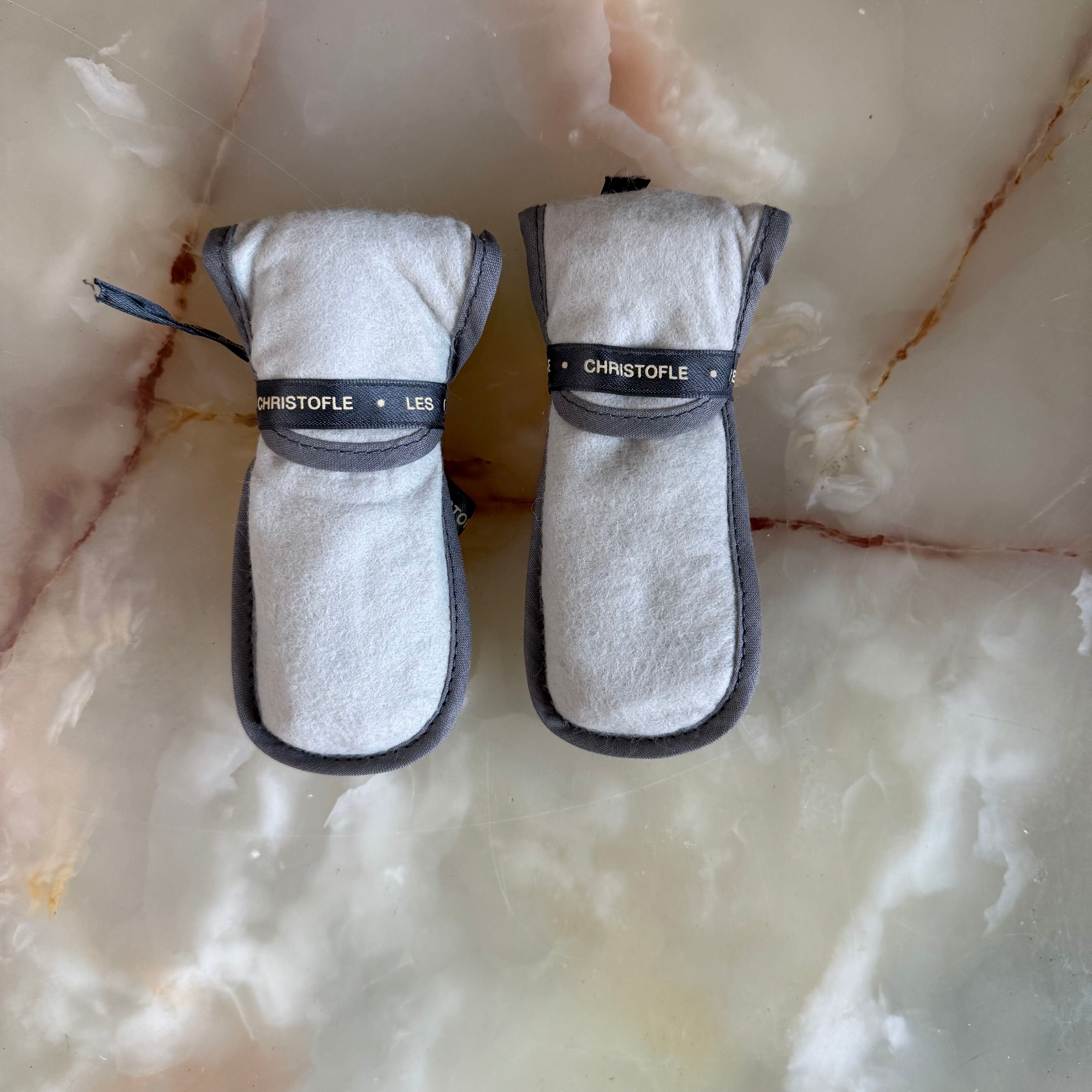 Christofle Talisman Silver Plated Blue Demitasse Spoon Set of 12 0140036