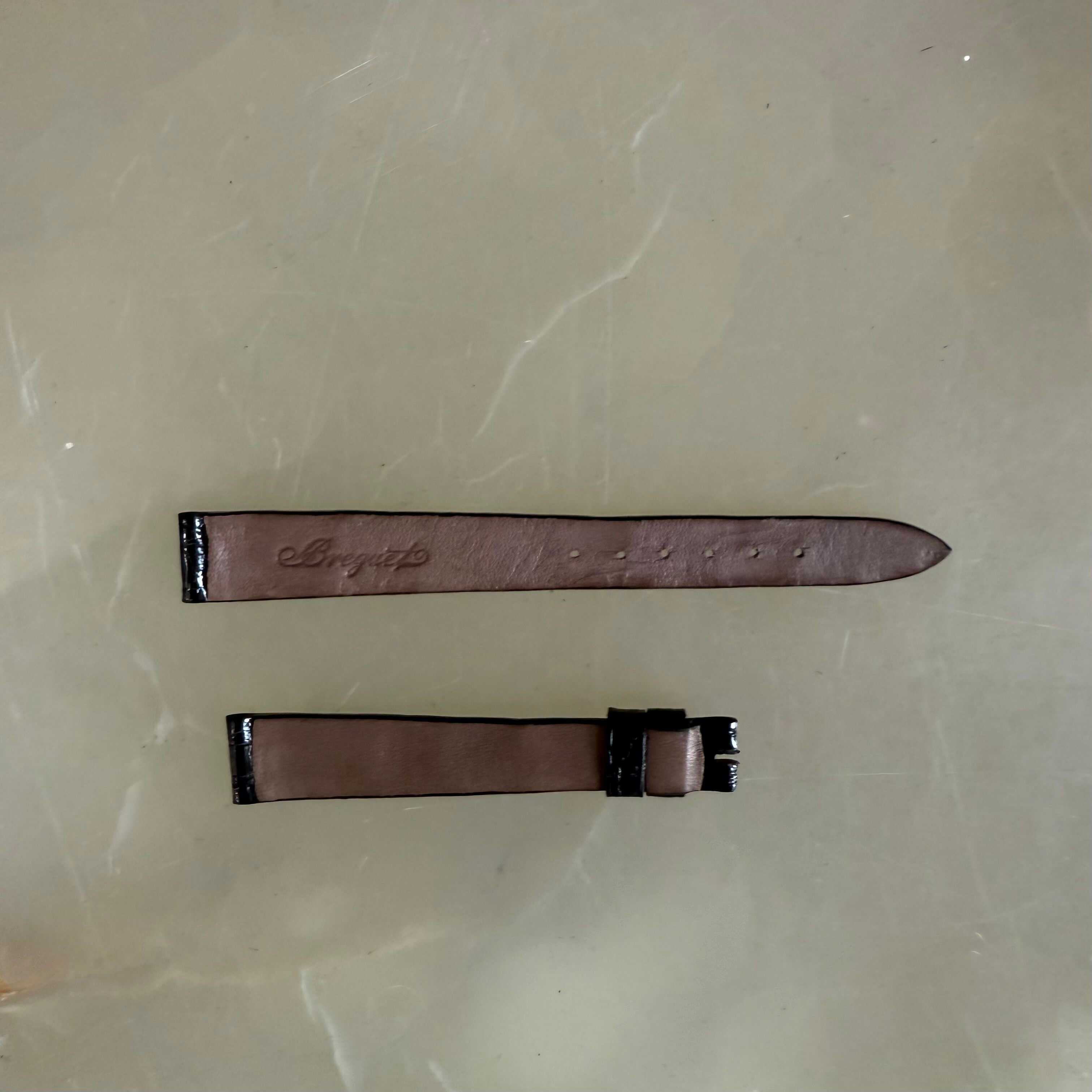Authentic Breguet Black Crocodile Watch Strap Band 12mm