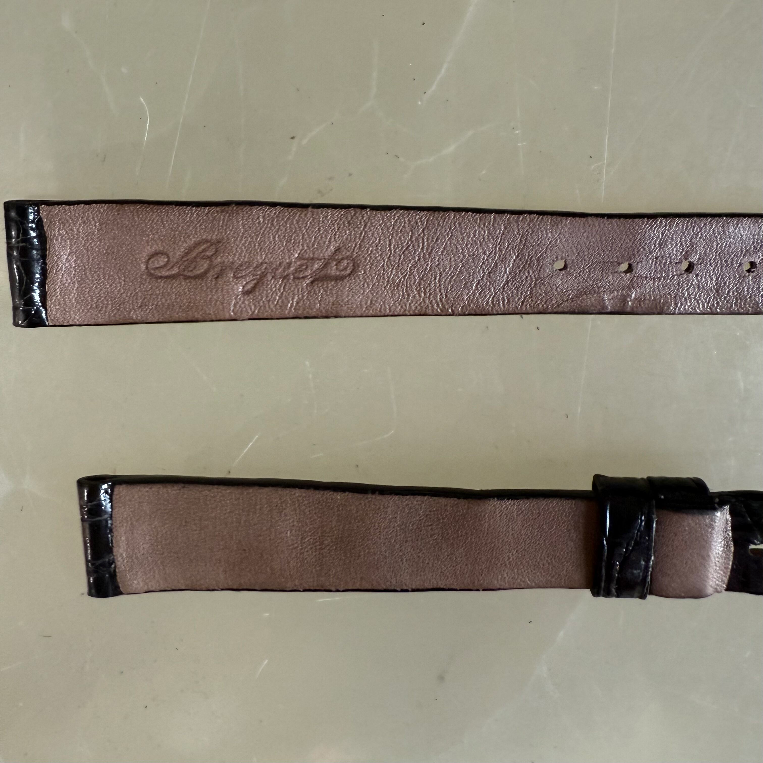 Authentic Breguet Black Crocodile Watch Strap Band 12mm