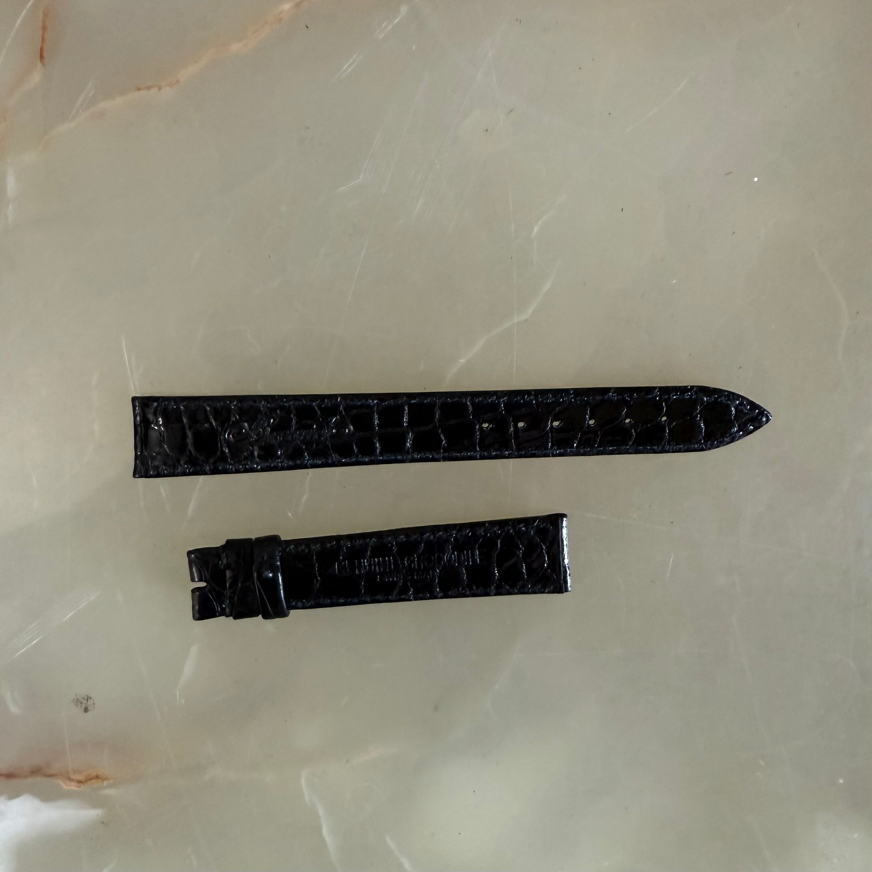 Authentic Breguet Black Crocodile Watch Strap Band 16mm