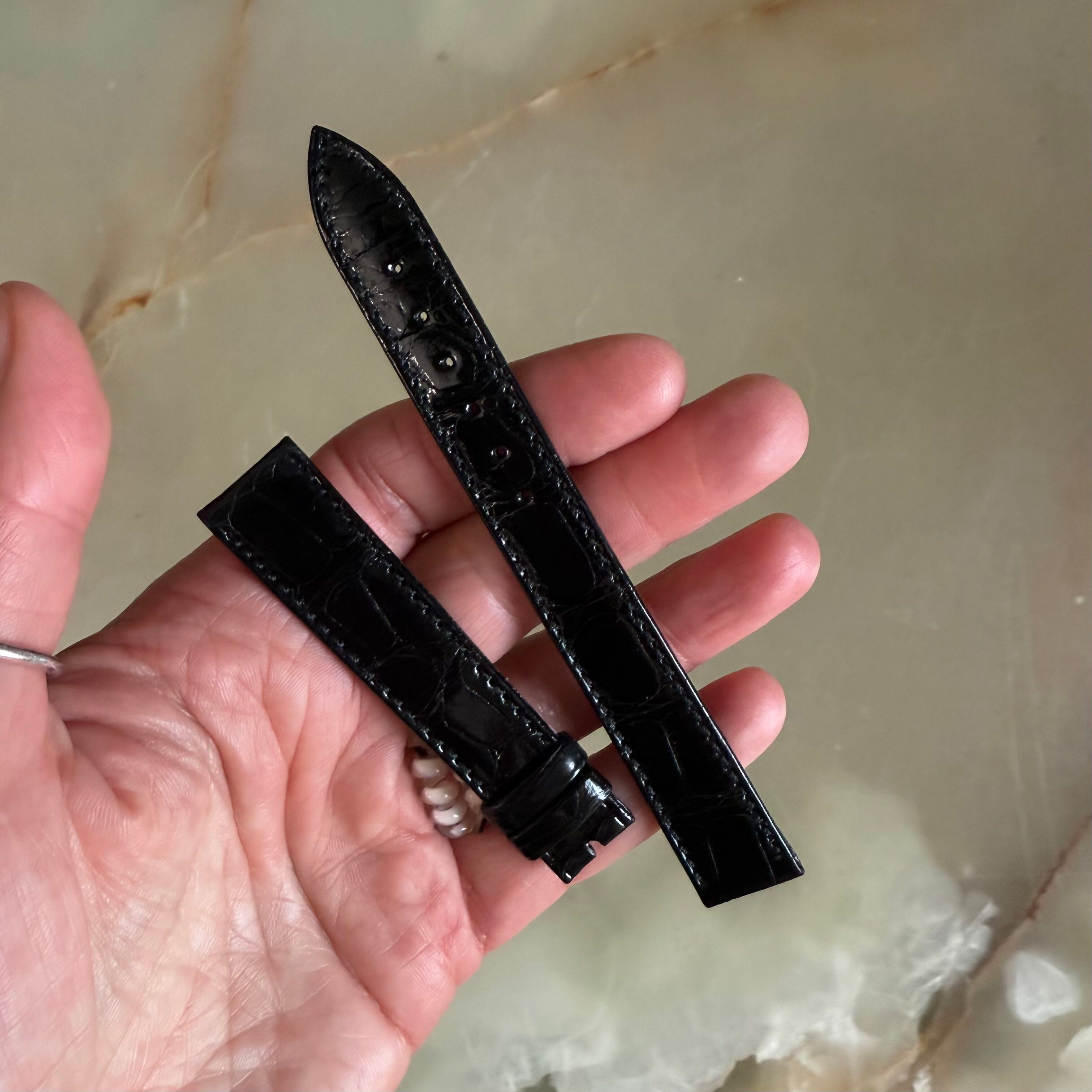 Authentic Breguet Black Crocodile Watch Strap Band 16mm