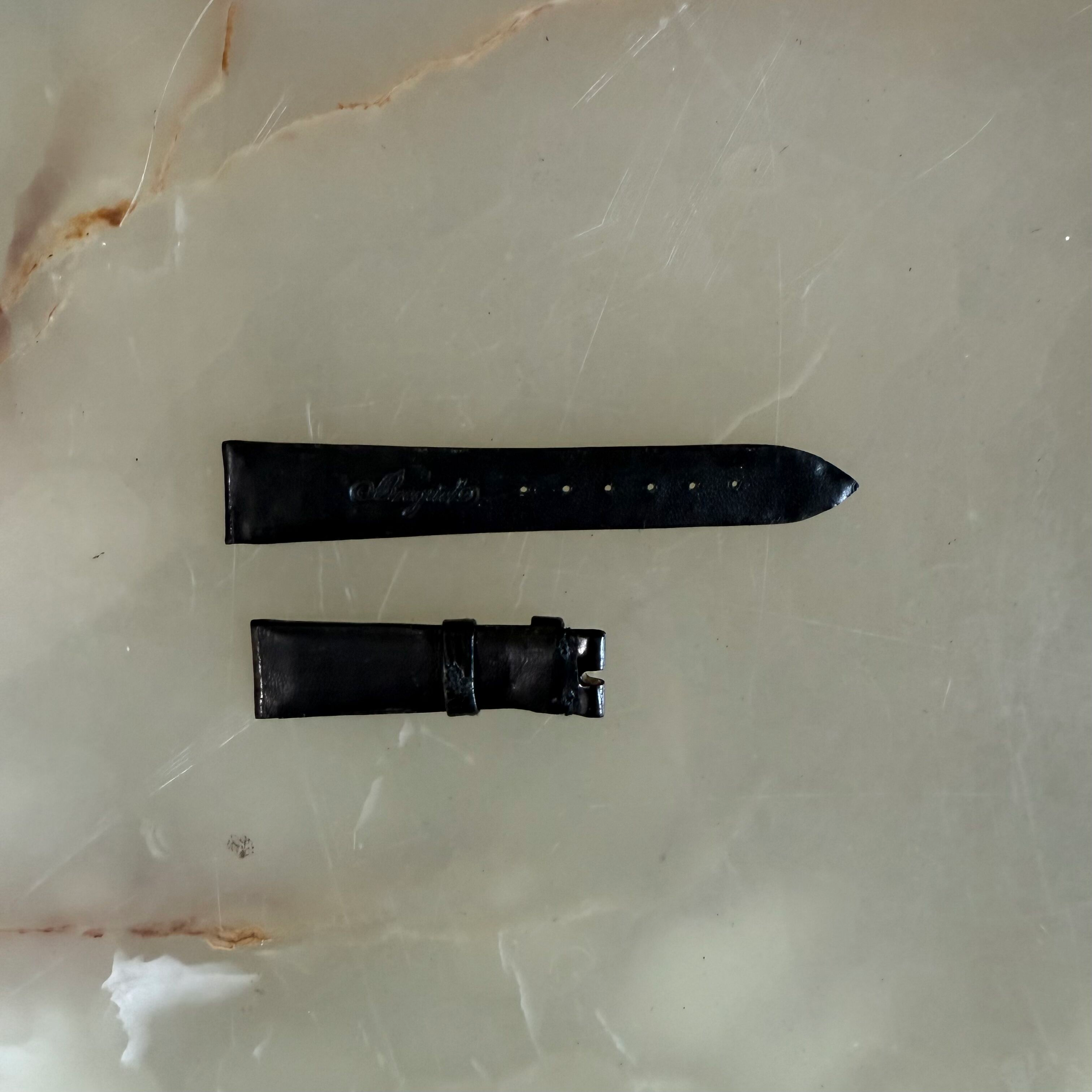 Authentic Breguet Black Crocodile Watch Strap Band 17mm