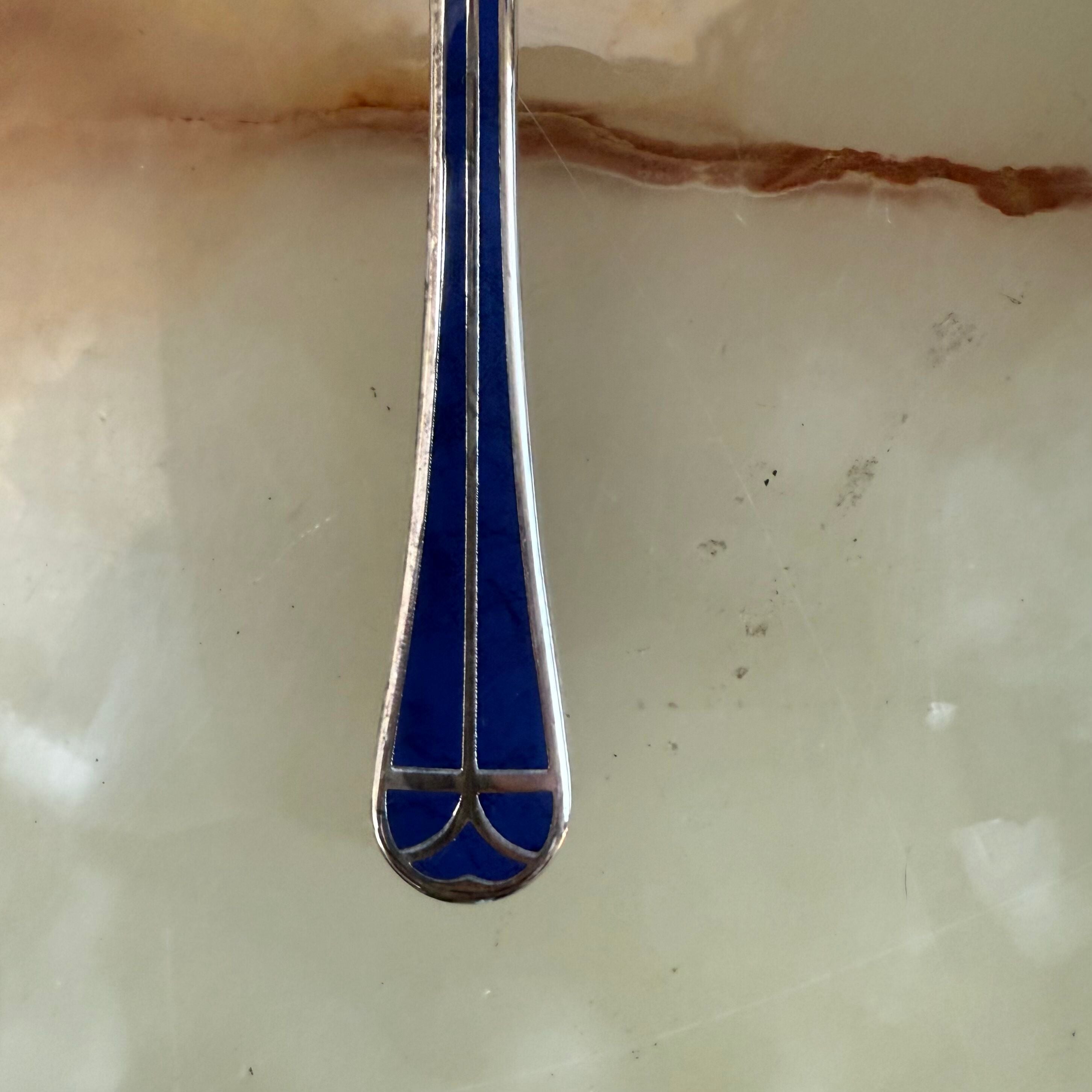 Christofle Talisman Silver Plated Blue Tea Spoon 0141004