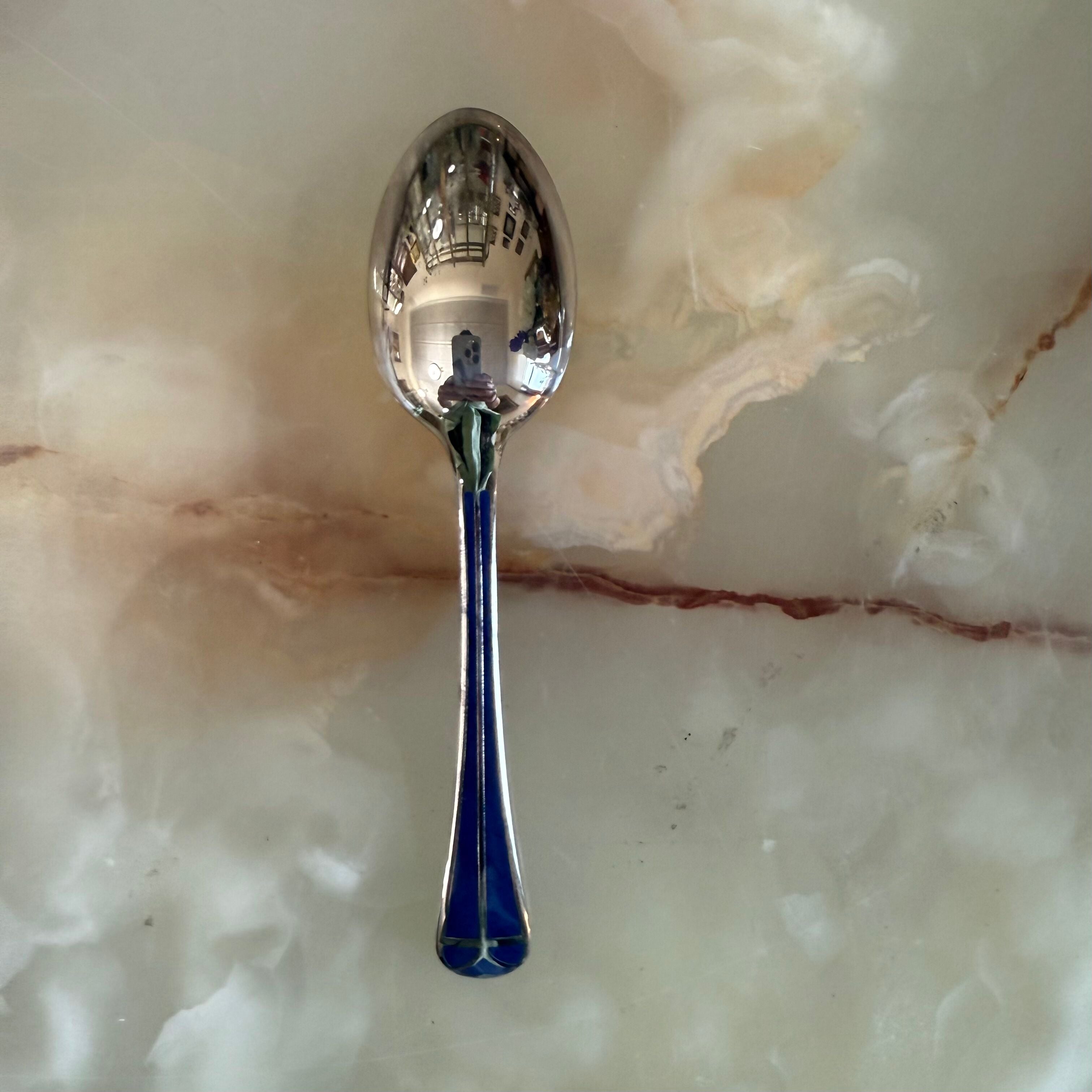 Christofle Talisman Silver Plated Blue Tea Spoon 0141004