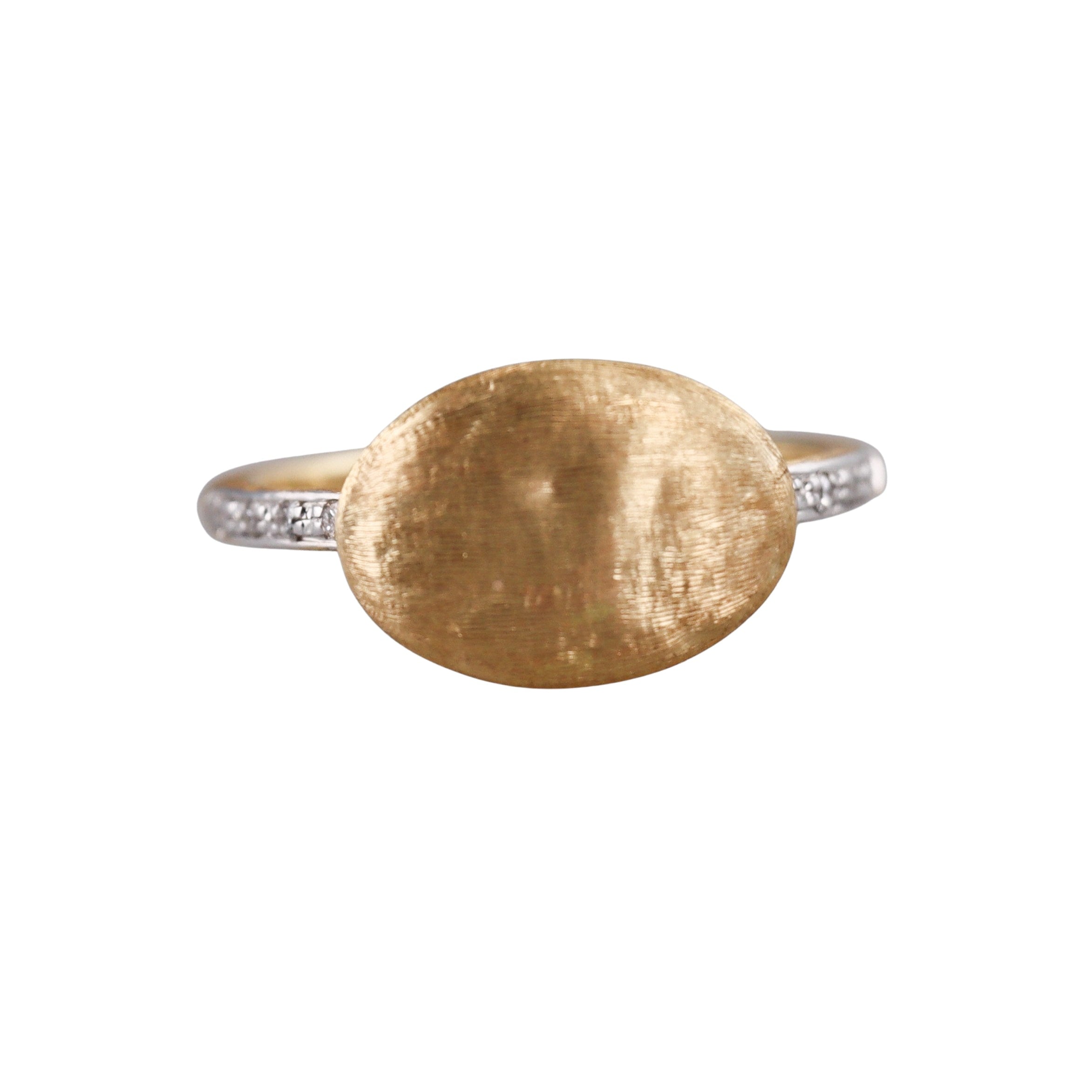 Marco Bicego Siviglia 18K Gold Horizontal Ring with Diamonds