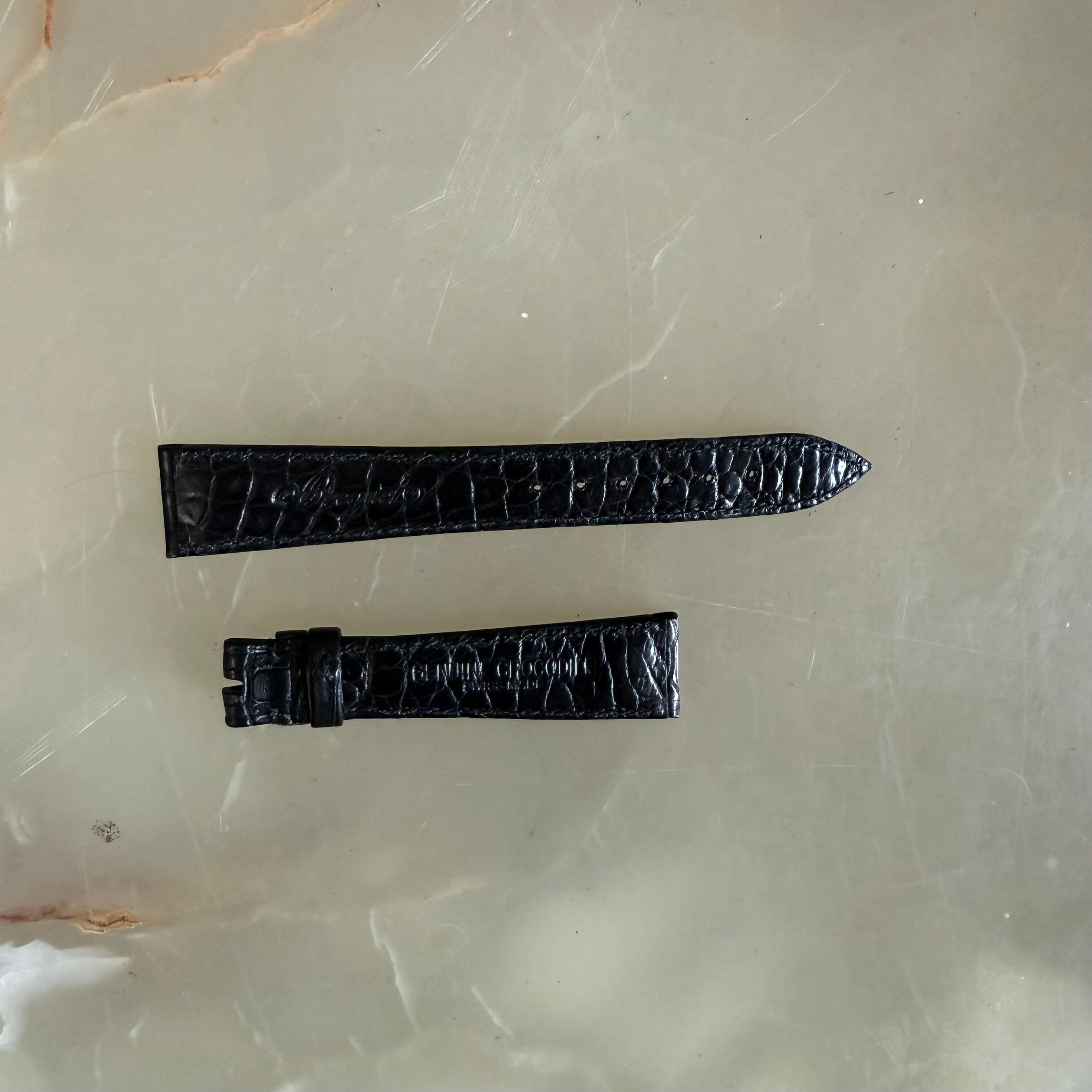 Authentic Breguet Black Crocodile Watch Strap Band 18mm Padded & Stitched