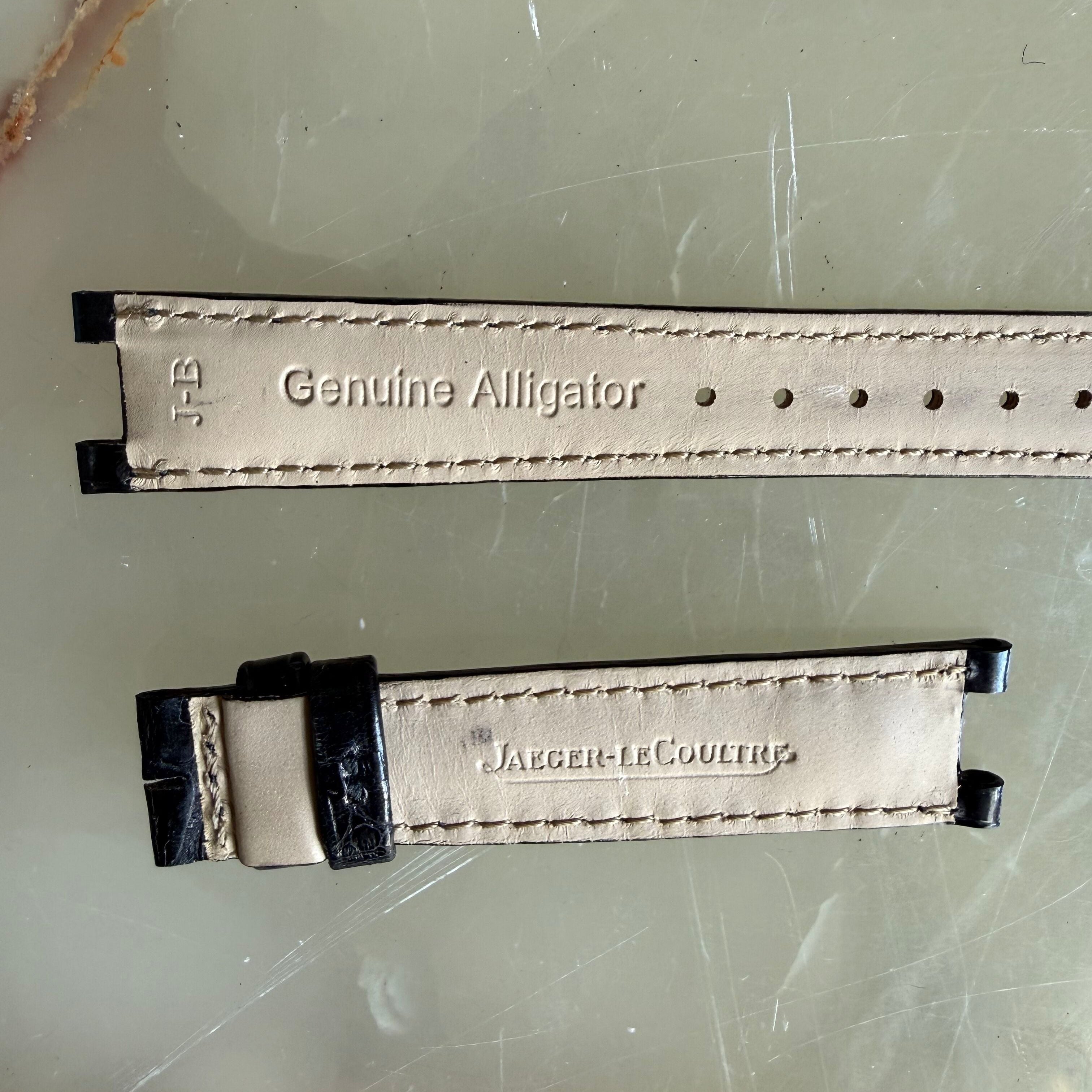 Authentic Jaeger LeCoultre Black Alligator Watch Strap Band 16mm