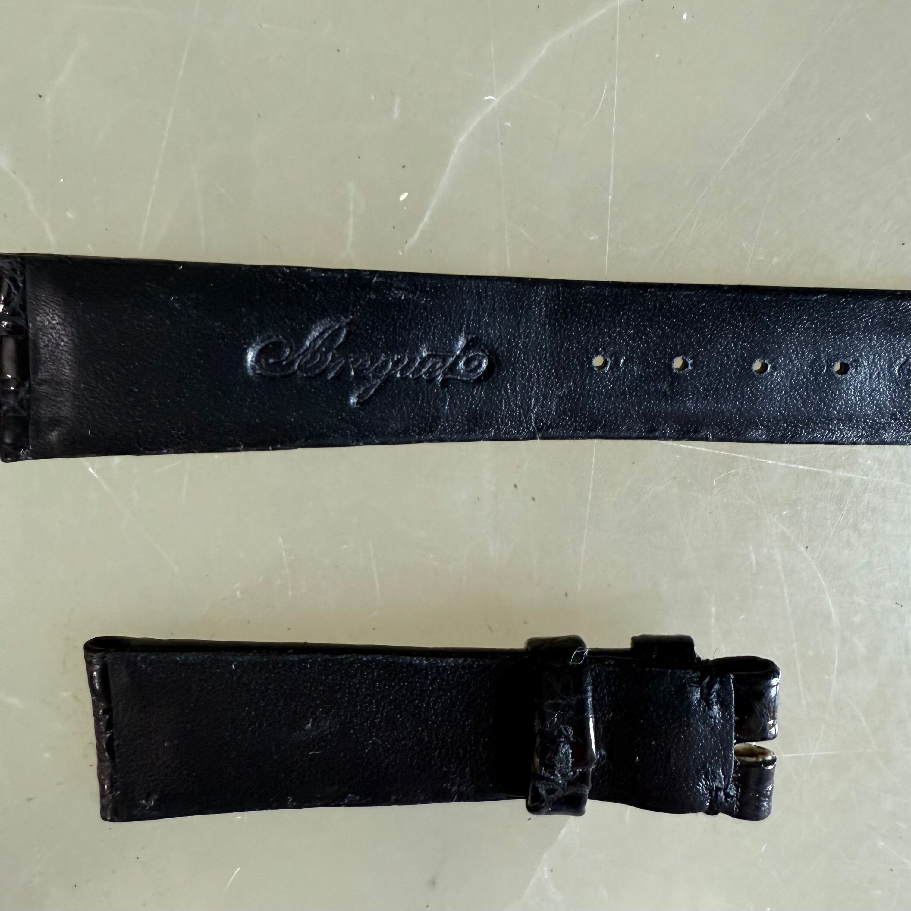 Authentic Breguet Black Crocodile Watch Strap Band 17mm