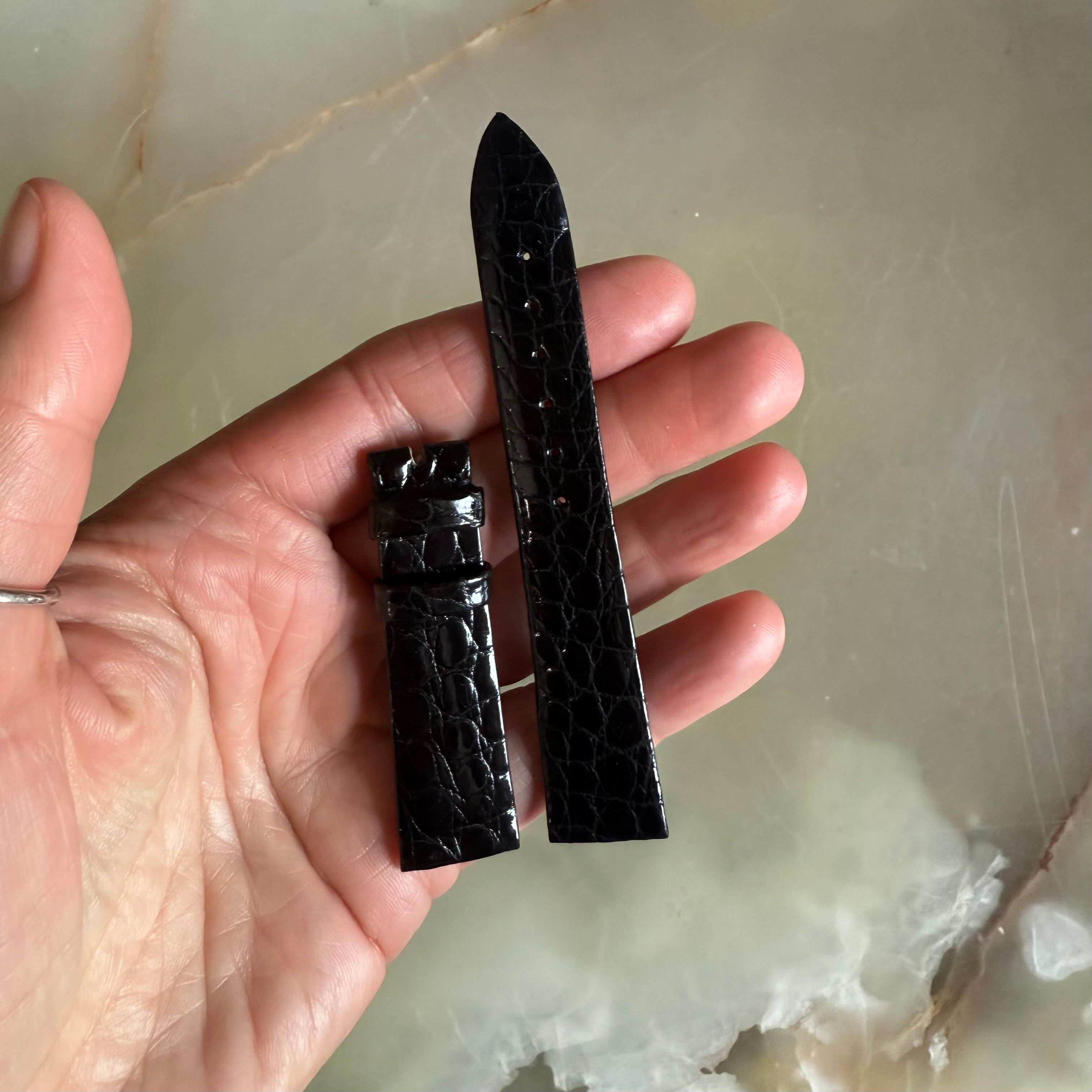 Authentic Breguet Black Crocodile Watch Strap Band 17mm