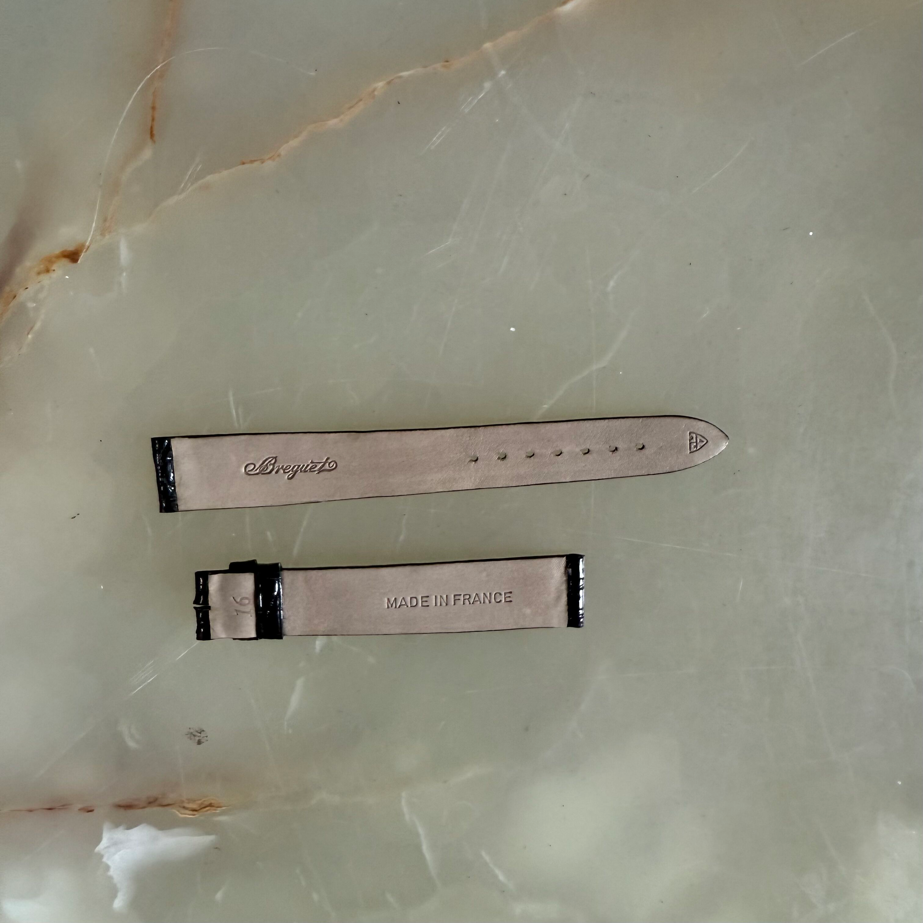Authentic Breguet Black Crocodile Watch Strap Band 16mm