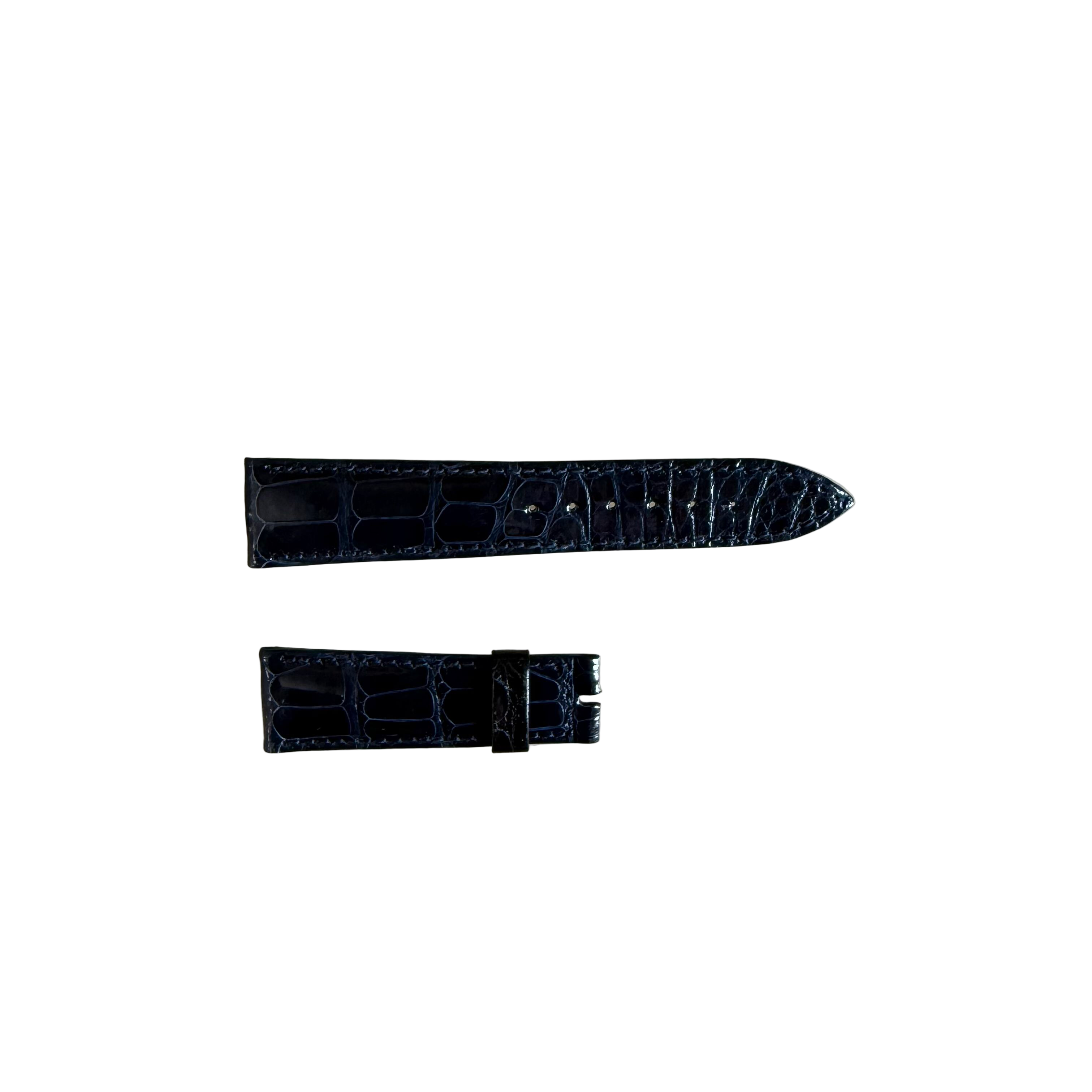 Authentic Breguet Blue Crocodile Watch Strap Band 19mm Padded & Stitched