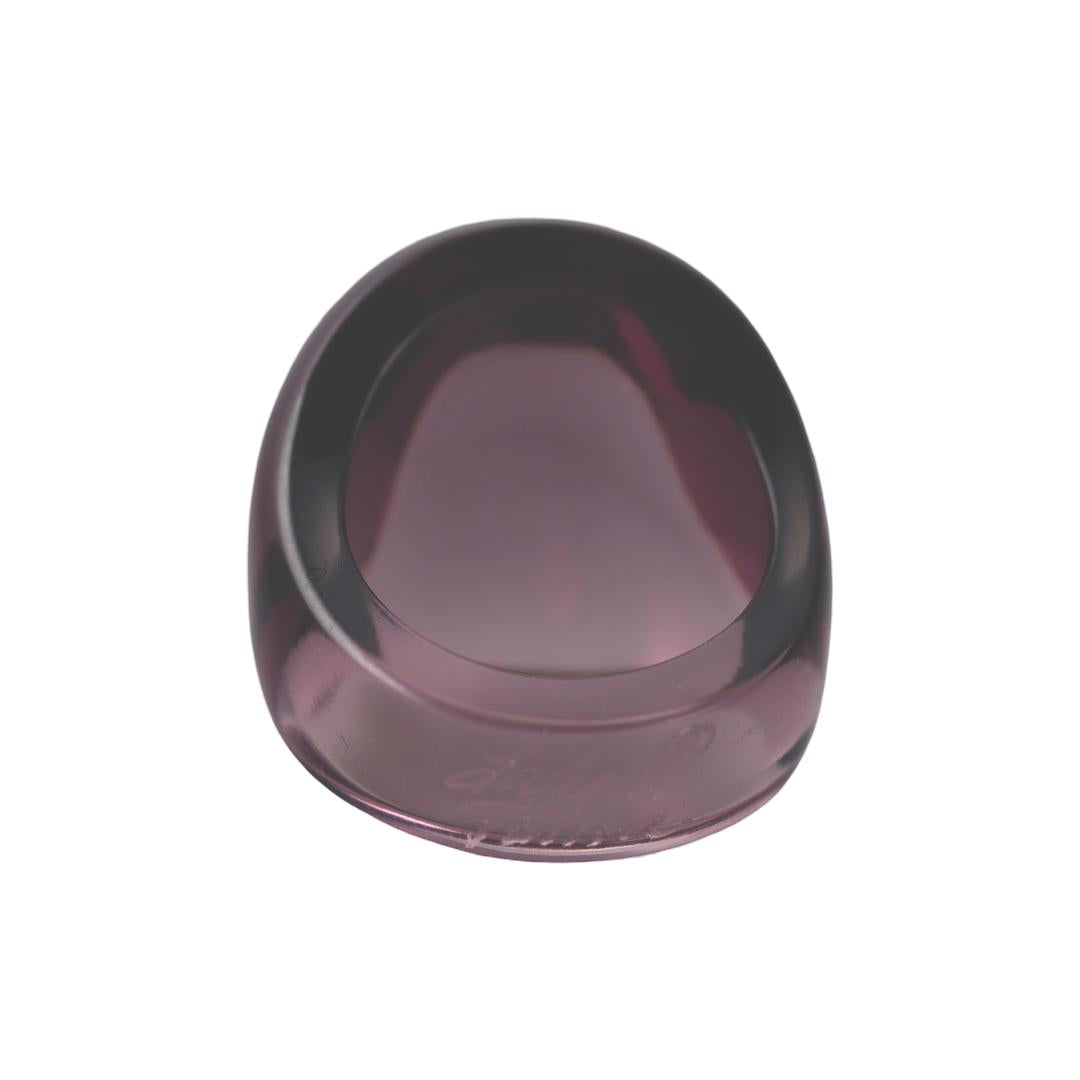Lalique Cabochon Mauve Crystal Ring 6491200