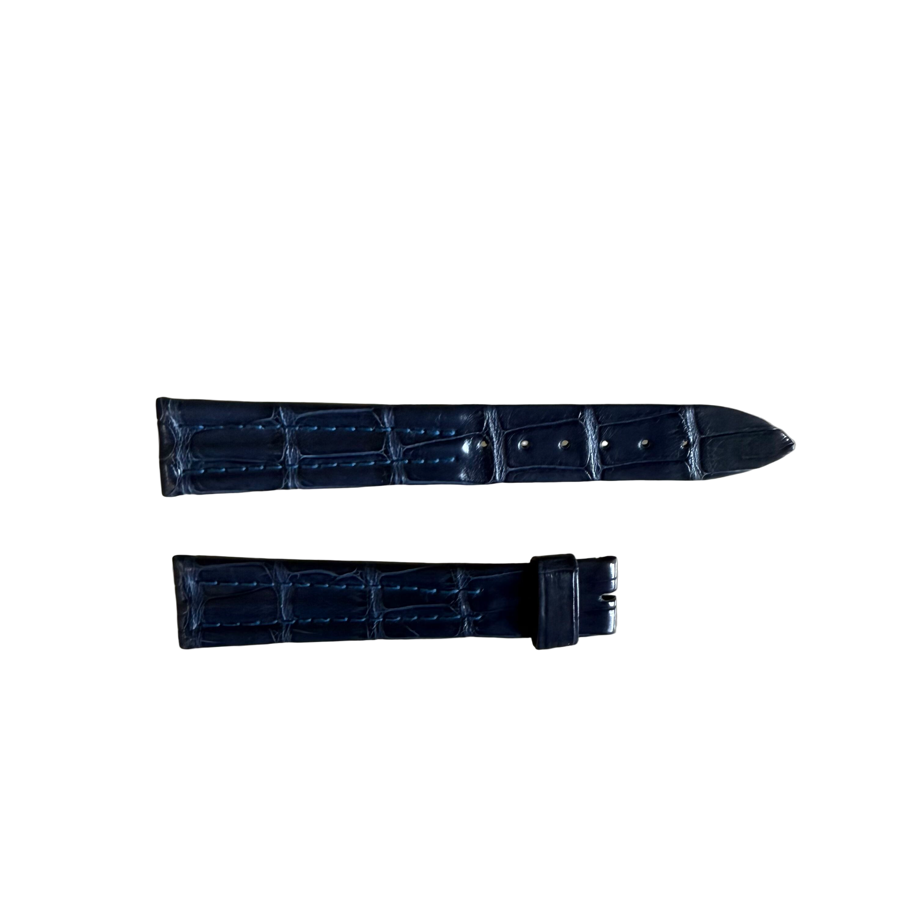 Authentic Breguet Blue Crocodile Watch Strap Band 19mm Padded & Stitched