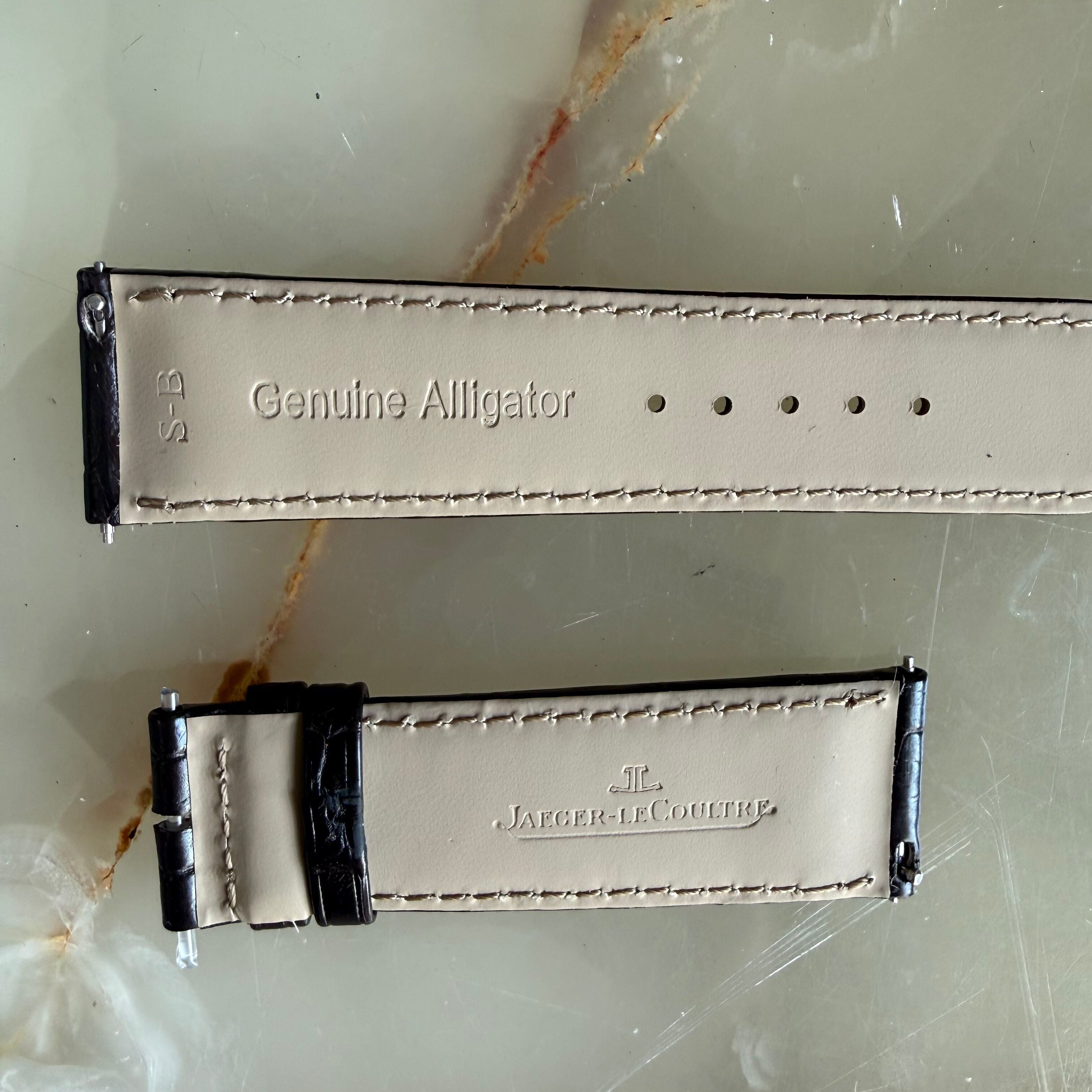 Authentic Jaeger LeCoultre Brown Alligator Watch Strap Band 22mm