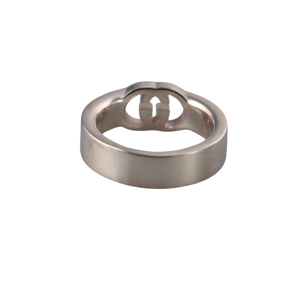 Gucci GG Interlocking G Sterling Silver 6mm Band Ring