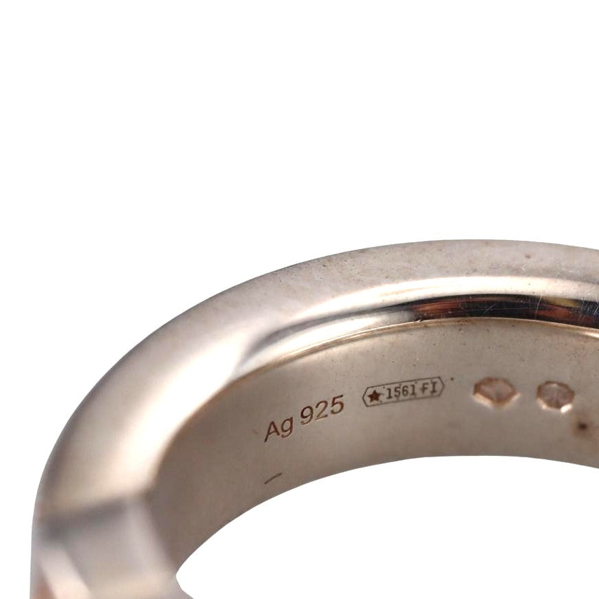 Gucci GG Interlocking G Sterling Silver 6mm Band Ring