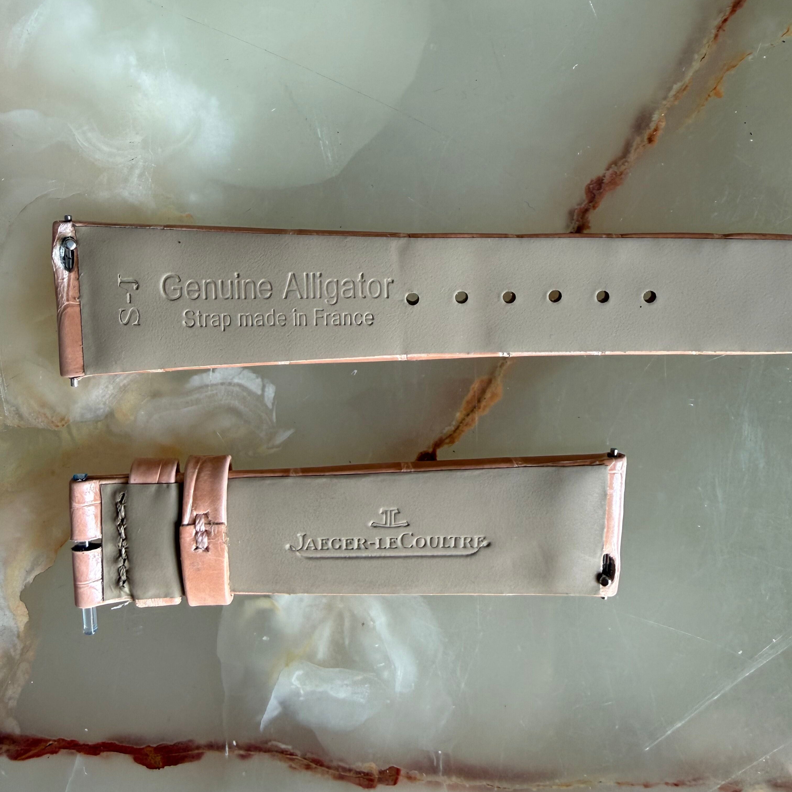 Authentic Jaeger LeCoultre Pink Alligator Watch Strap Band 19mm