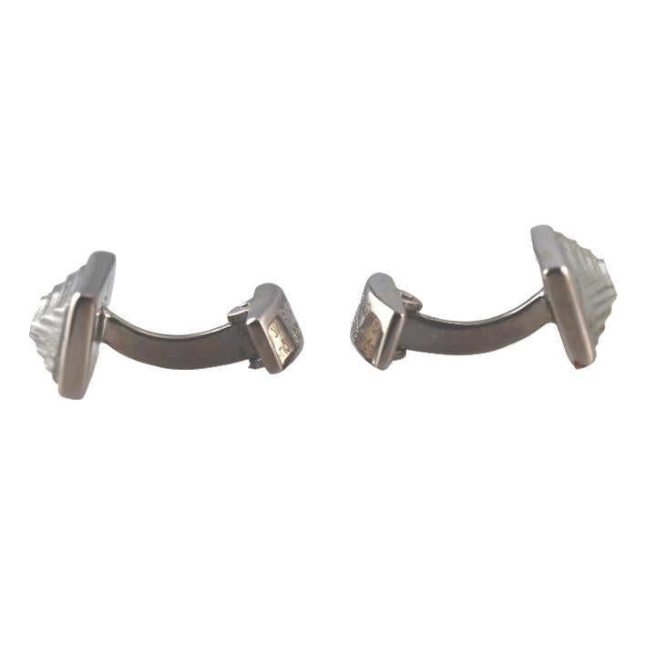 Lalique Rayonnante Clear Crystal Palladium Cufflinks 10606000