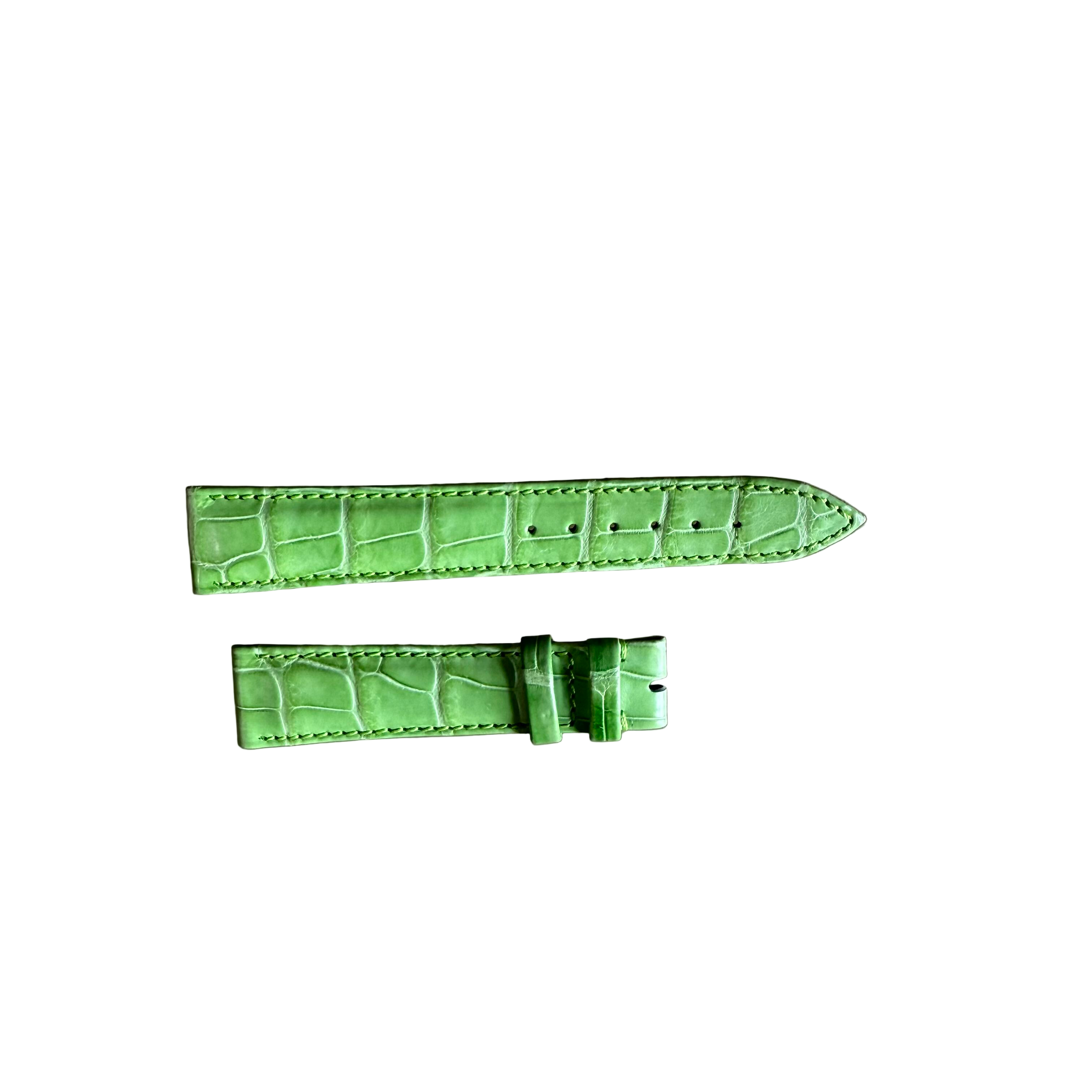 Authentic Breguet Green Crocodile Watch Strap Band 18mm Padded & Stitched