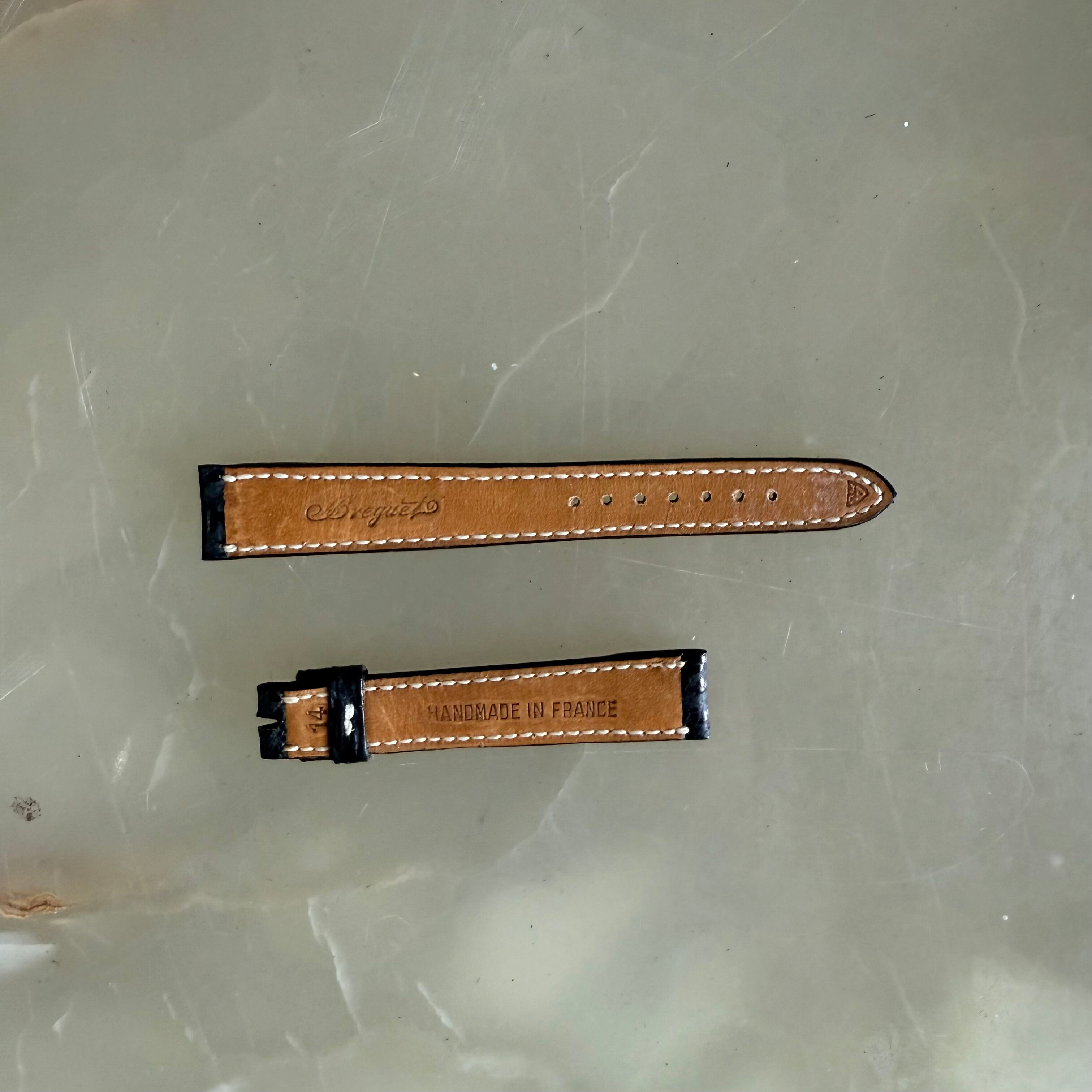 Authentic Breguet Black Shark Watch Strap Band 14mm Padded & Stitched