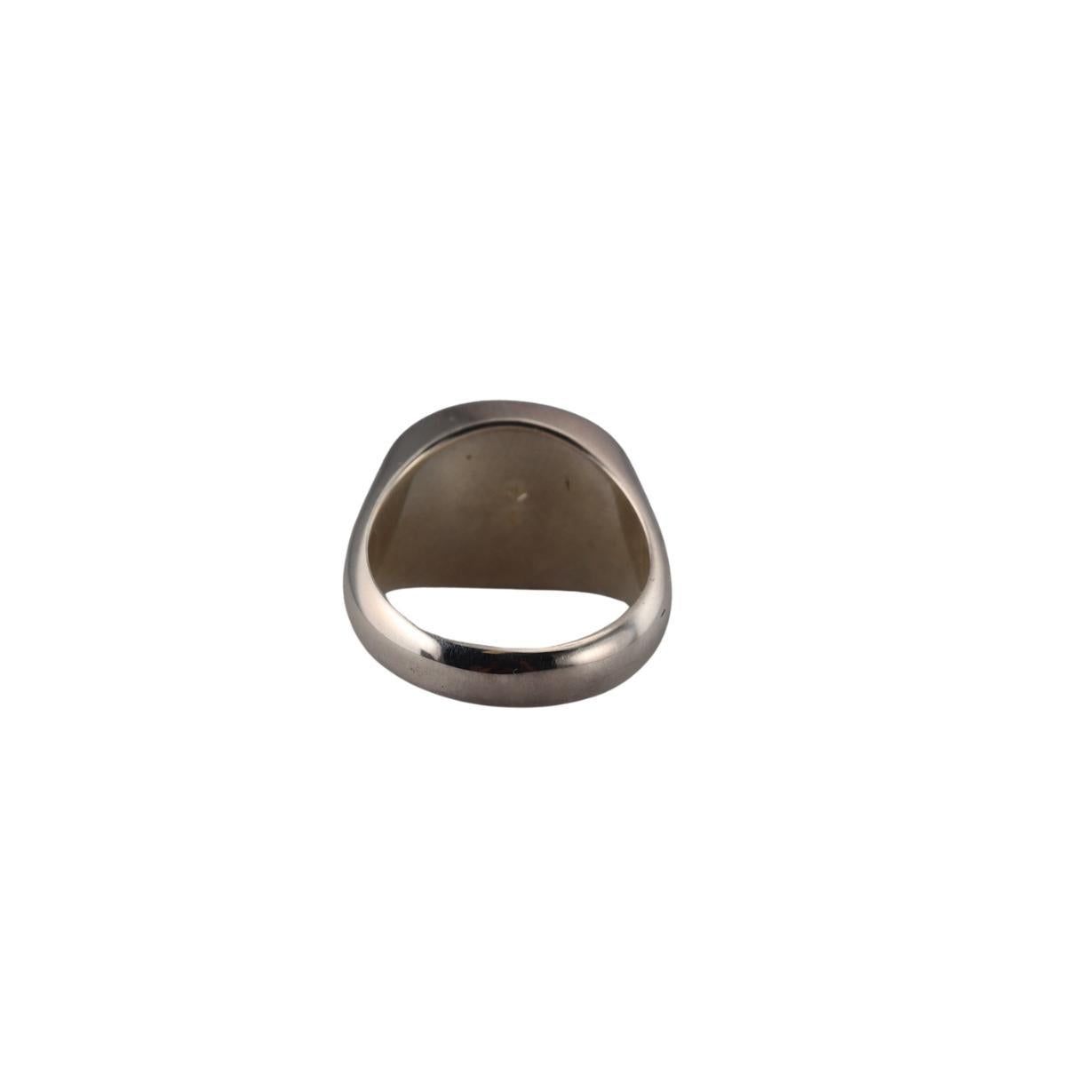 Gucci Trademark Chevalier Sterling Silver Oval Ring